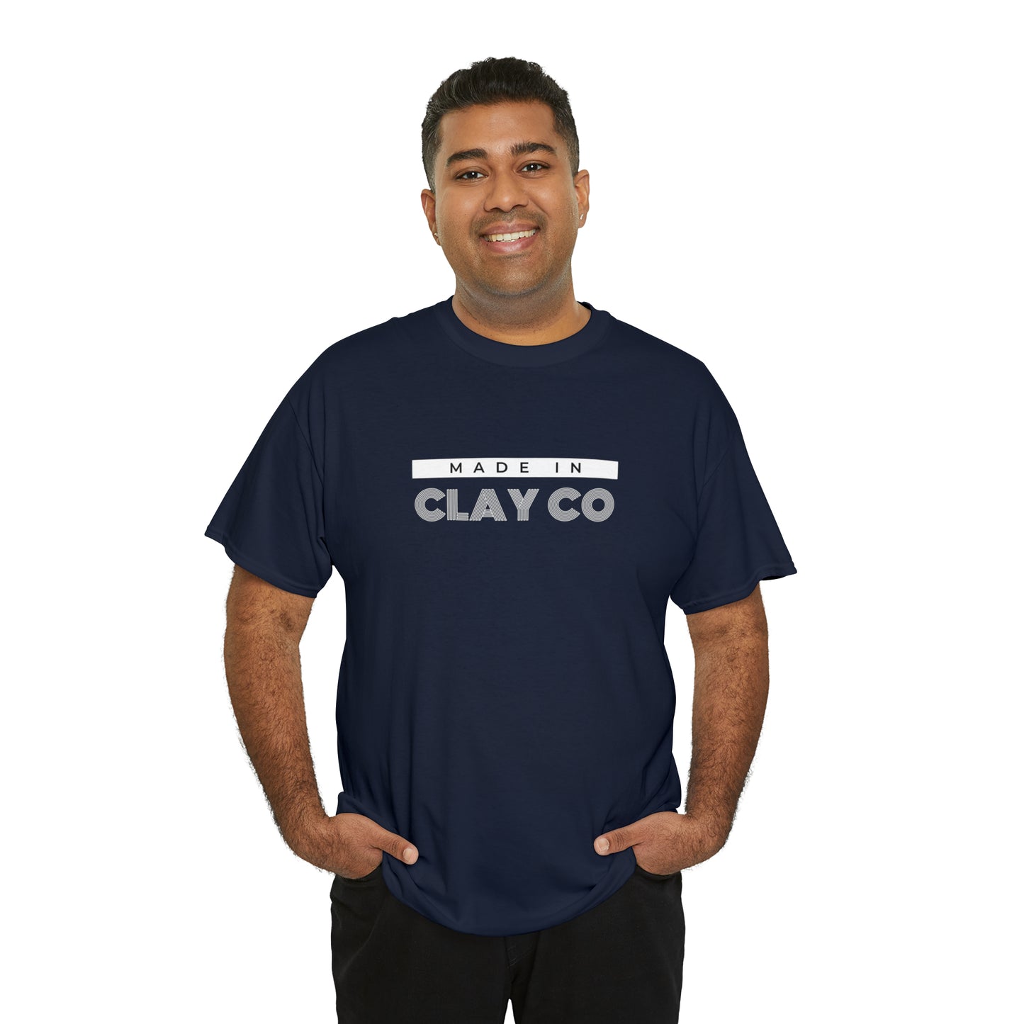 "Made in Clay Co" Trendsetter Unisex Heavy Cotton Tee