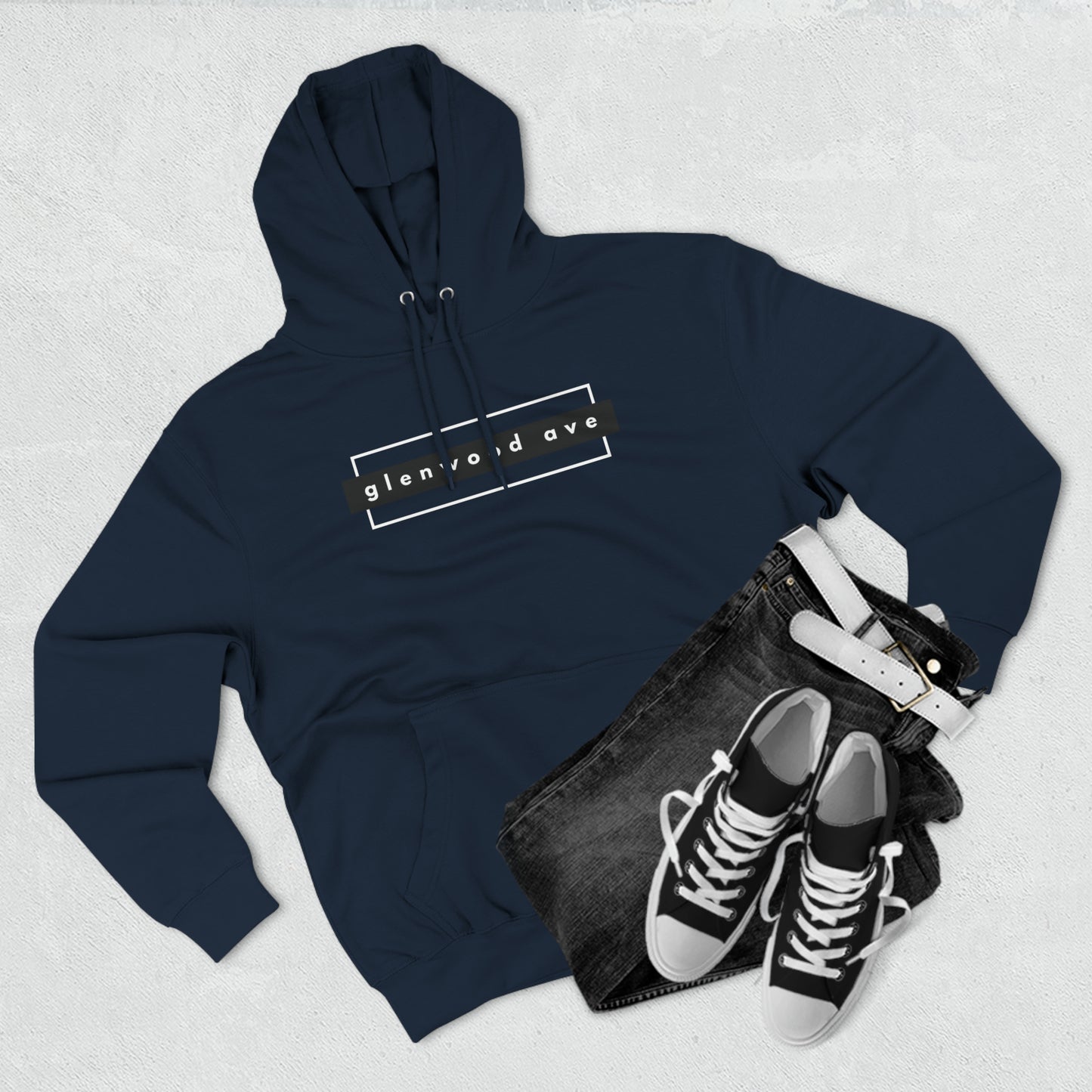 "Glenwood Ave" Stamp Unisex Premium Pullover Hoodie