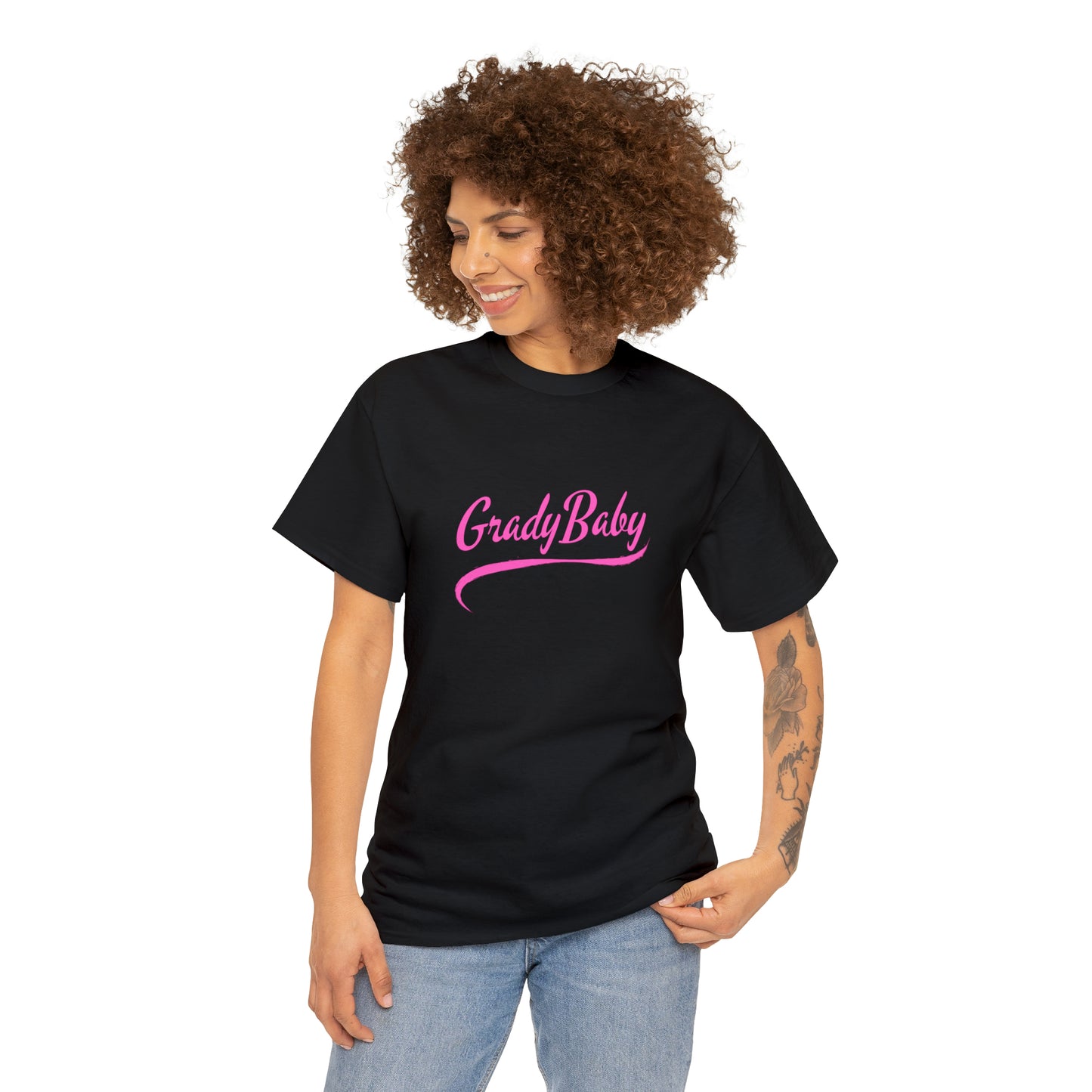 "Grady Baby" Swoop Pink Unisex Heavy Cotton Tee