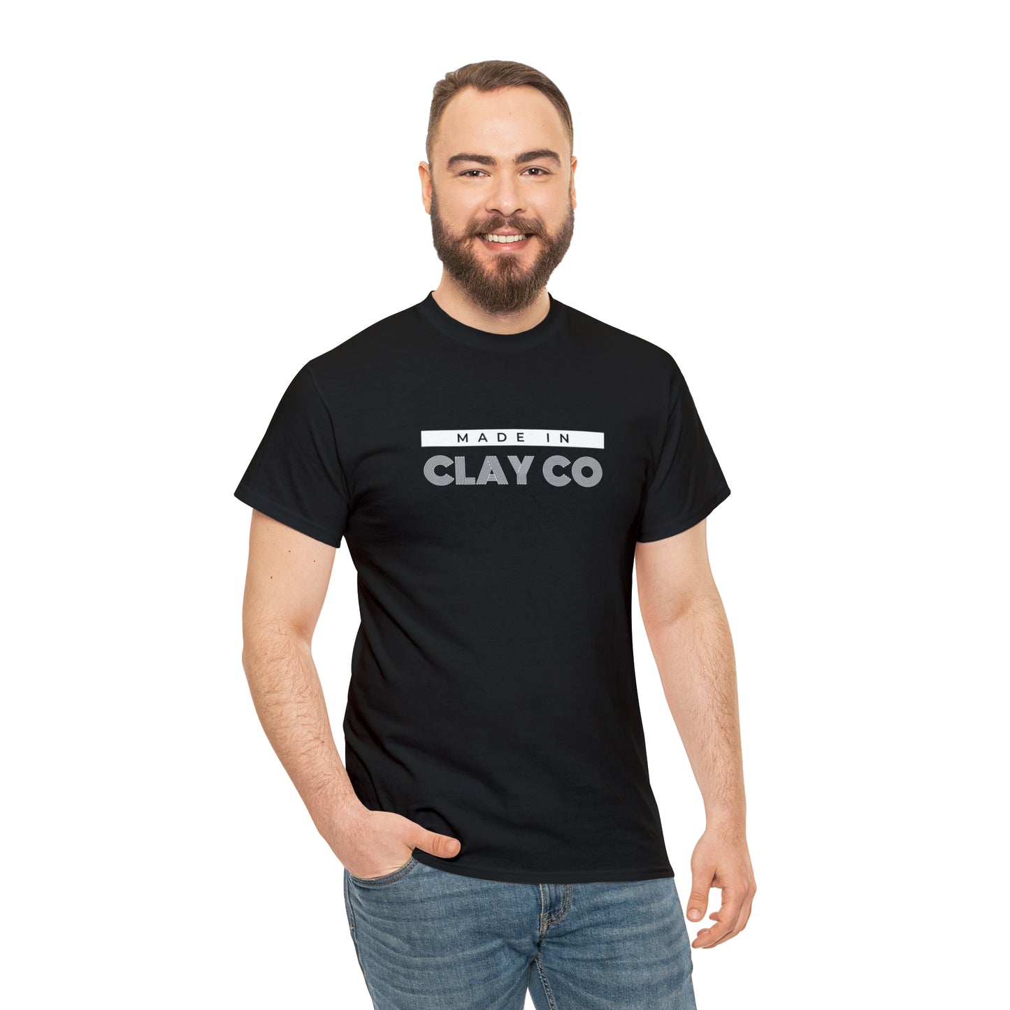 "Made in Clay Co" Trendsetter Unisex Heavy Cotton Tee