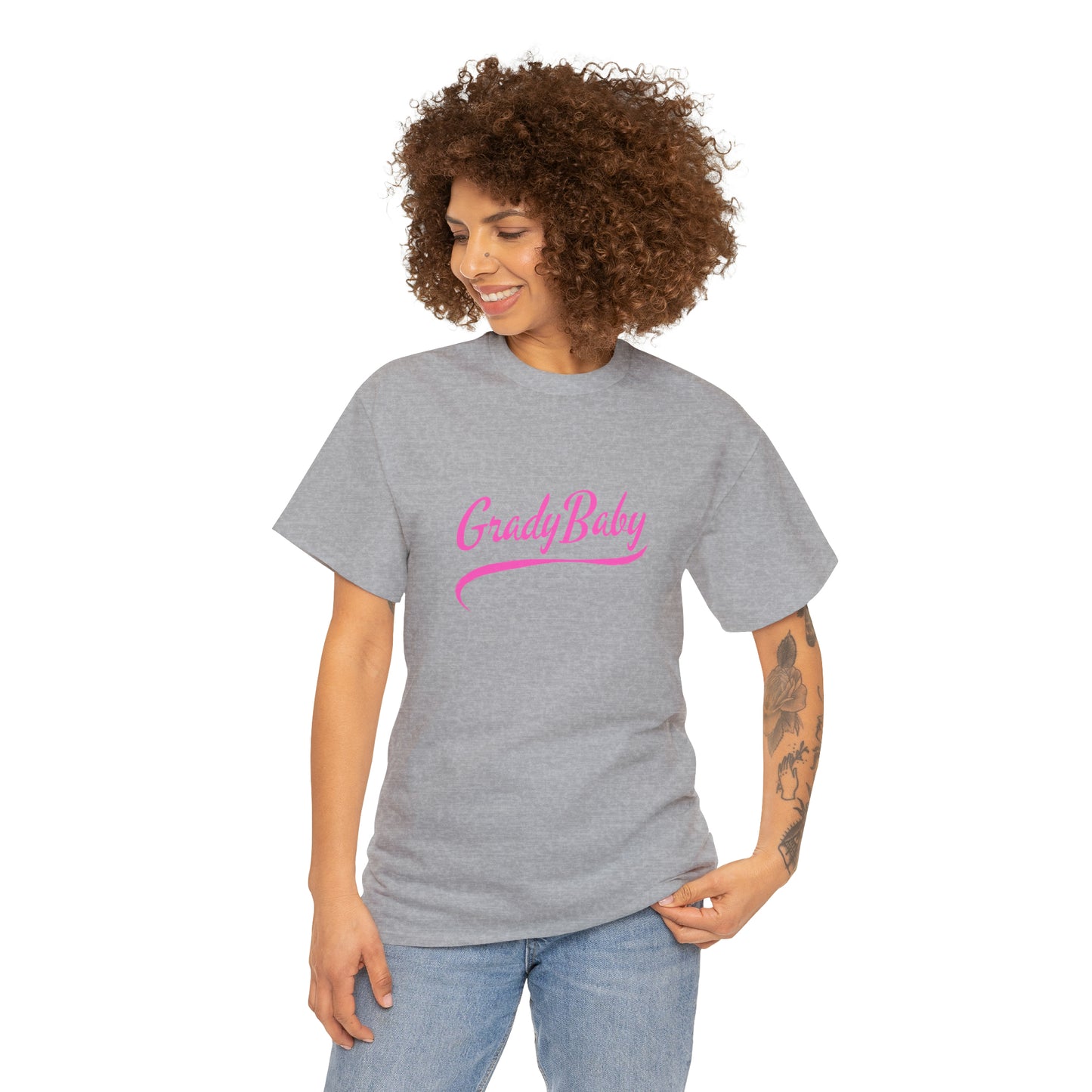 "Grady Baby" Swoop Pink Unisex Heavy Cotton Tee