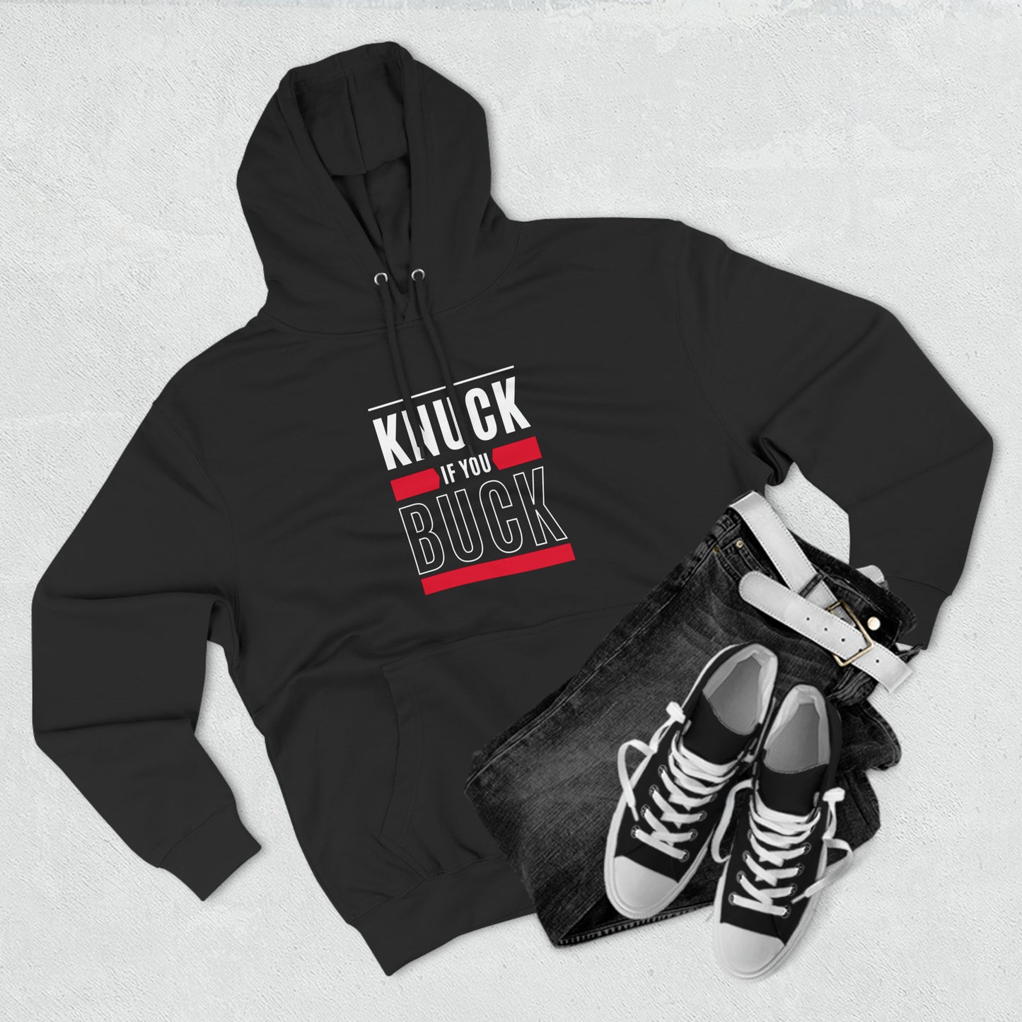 "Knuck if You Buck" Unisex Premium Pullover Hoodie