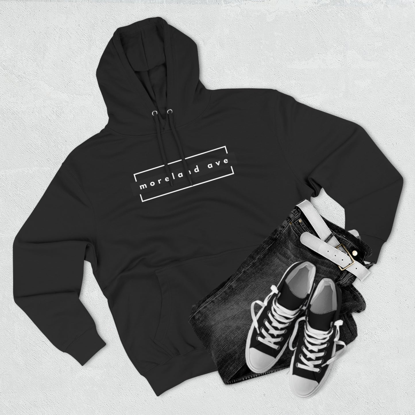 "Moreland Ave" Stamp Unisex Premium Pullover Hoodie