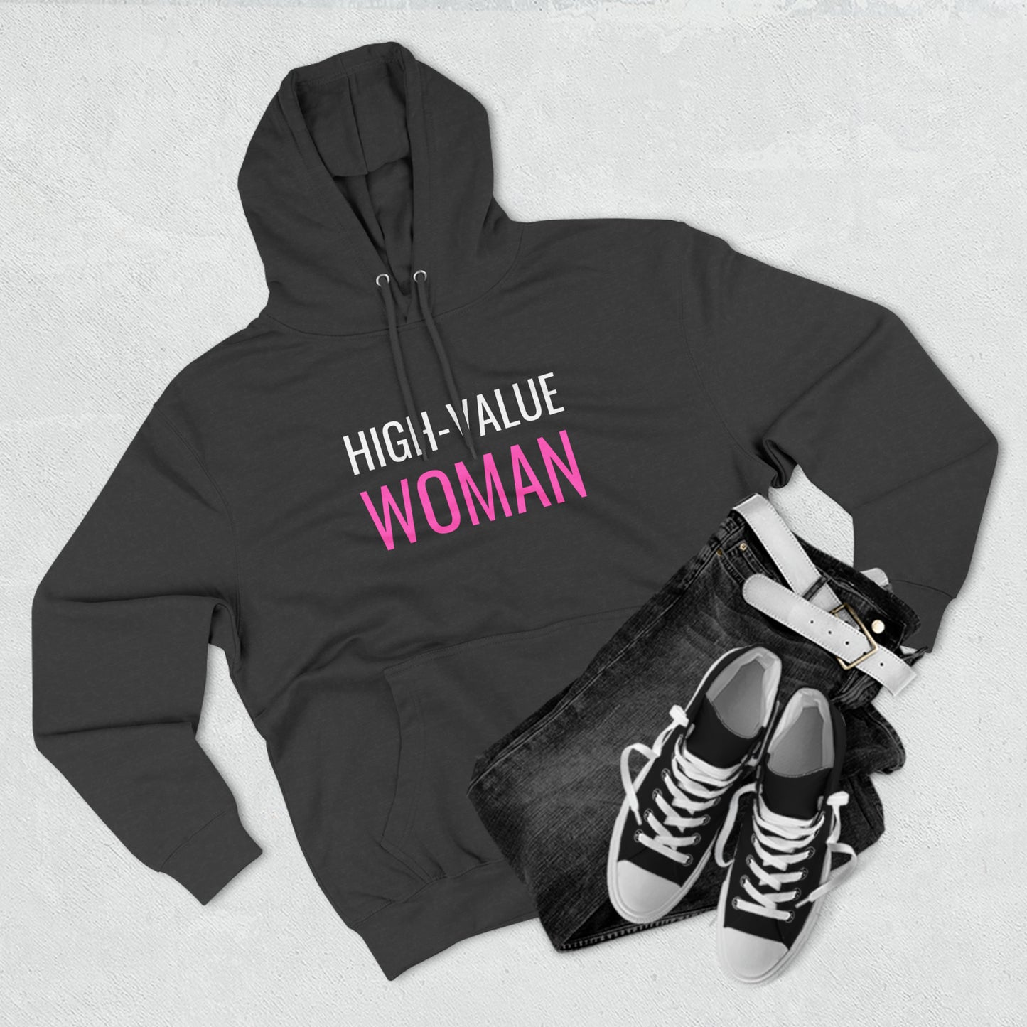 "High Value Woman" Unisex Premium Pullover Hoodie