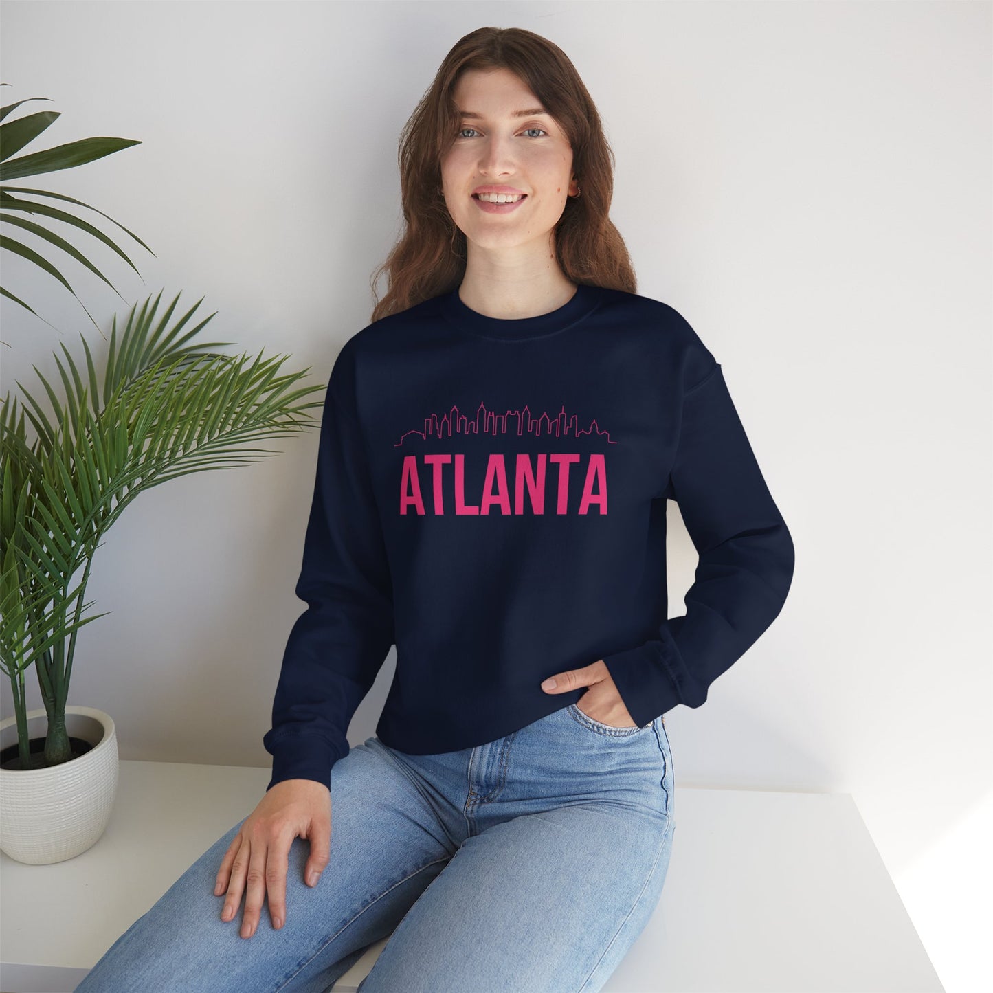 "Atlanta" Skyline Lightweight Crewneck Sweatshirt