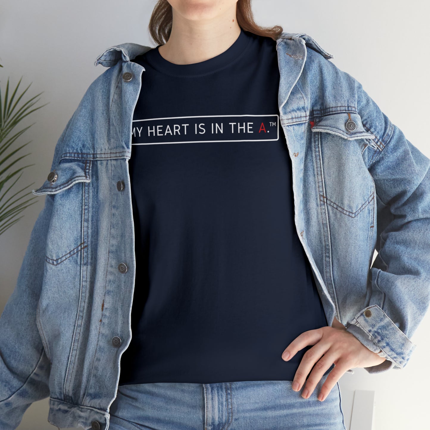 "My Heart is in the A" Basic Unisex Heavy Cotton Tee