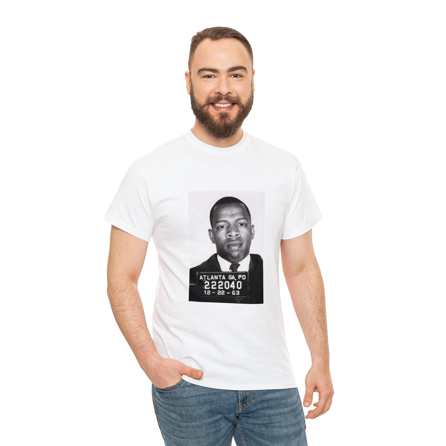 "John Lewis Hero" Unisex Heavy Cotton Tee