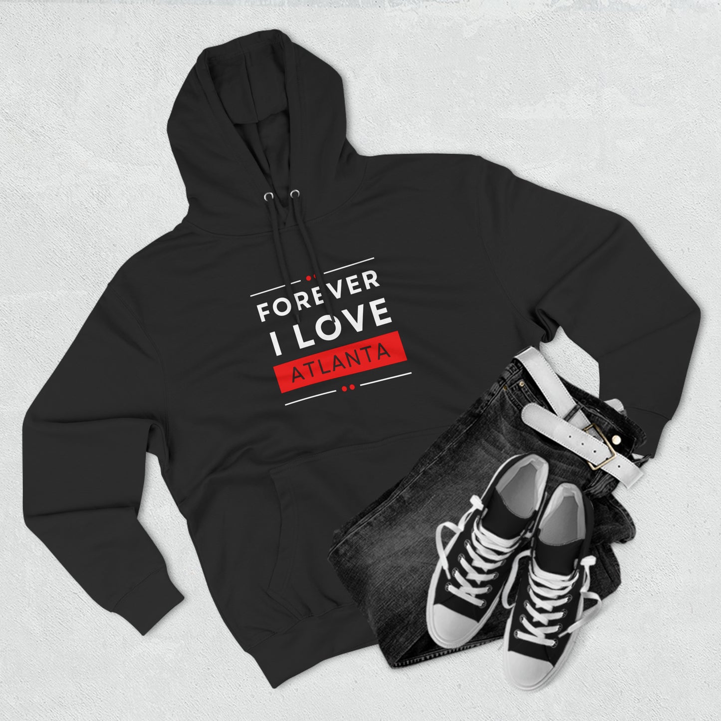 "Forever I Love Atlanta" Unisex Premium Pullover Hoodie