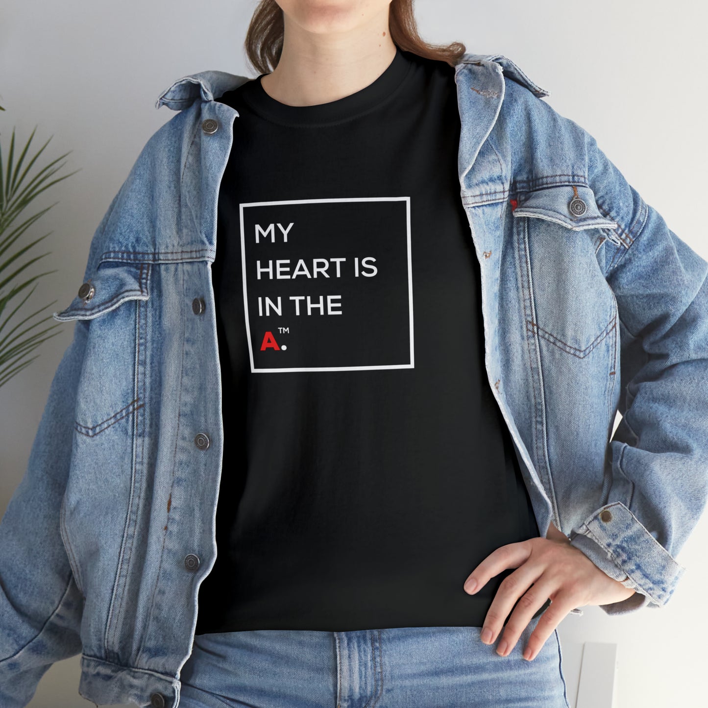 "My Heart is in the A" Square Unisex Heavy Cotton Tee