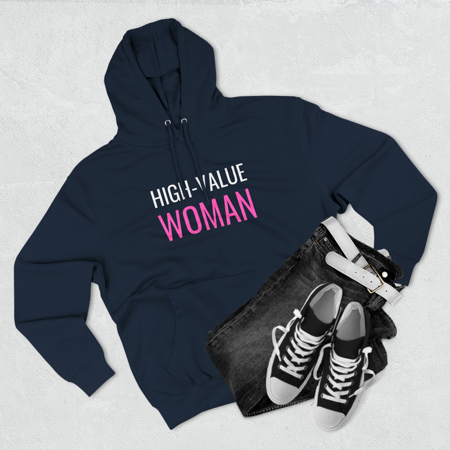 "High Value Woman" Unisex Premium Pullover Hoodie