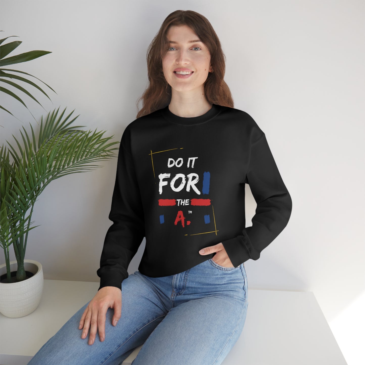 "Do it For the A" Graphic Lightweight Crewneck Sweatshirt