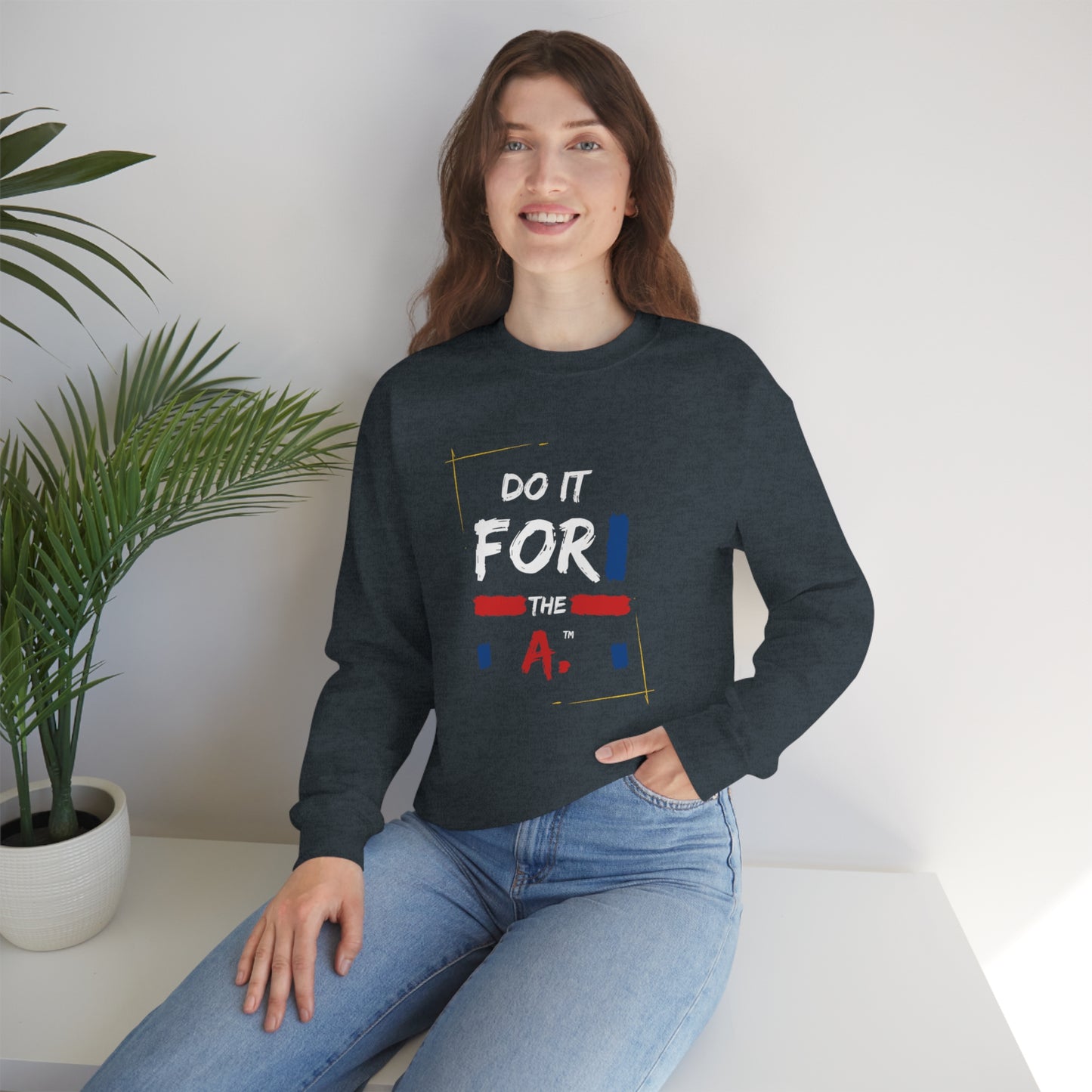 "Do it For the A" Graphic Lightweight Crewneck Sweatshirt