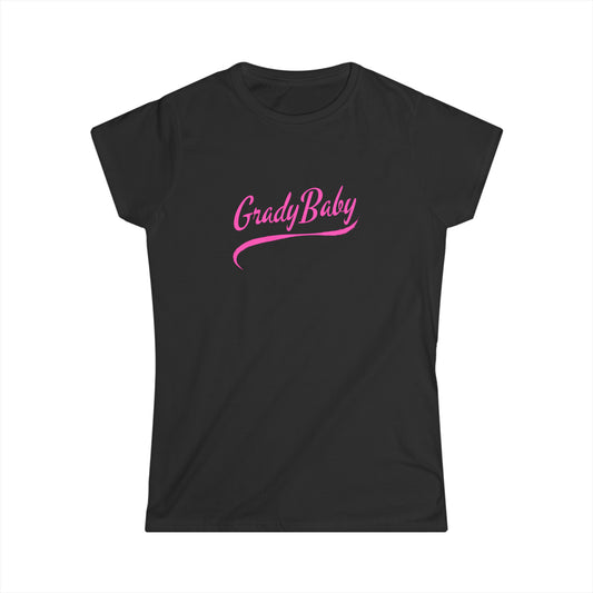 "Grady Baby" Pink Swoop Women's Scoop Neck Short Sleeve Tee