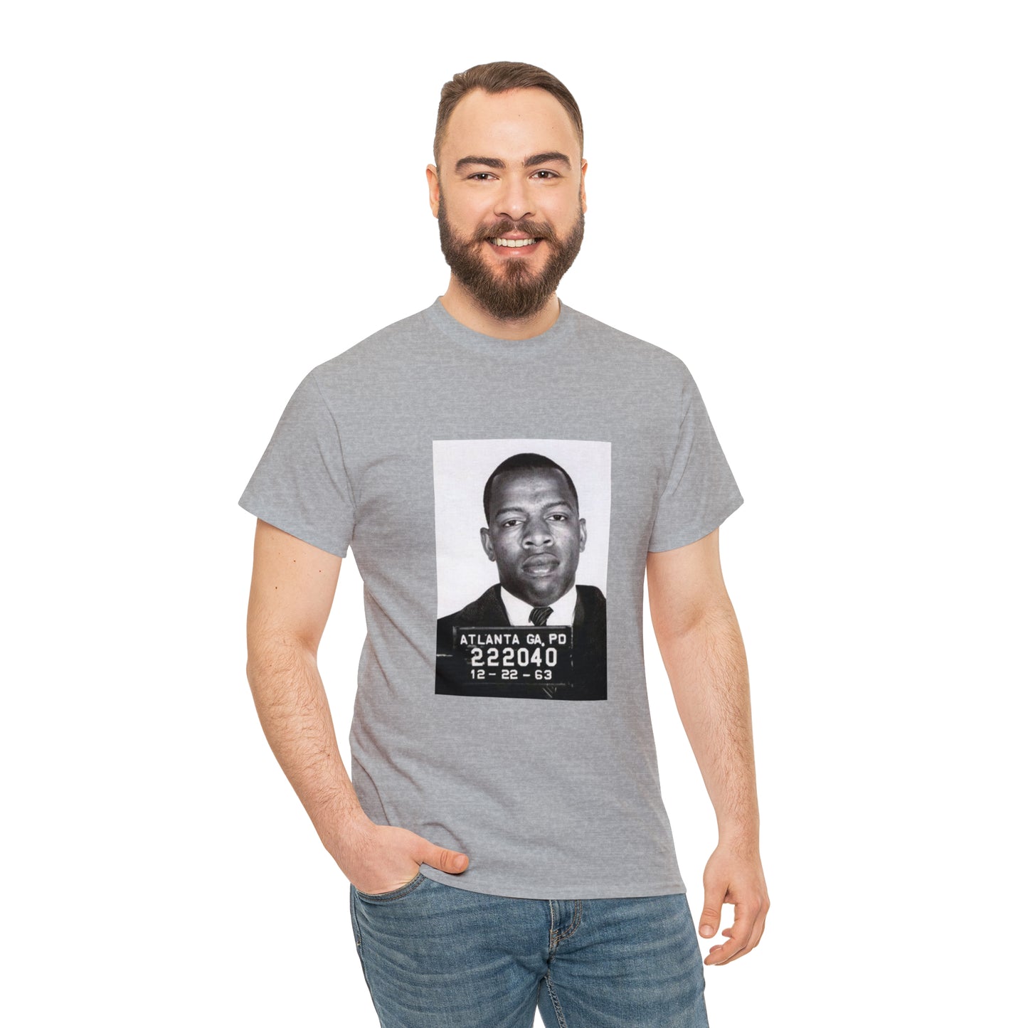 "John Lewis Hero" Unisex Heavy Cotton Tee