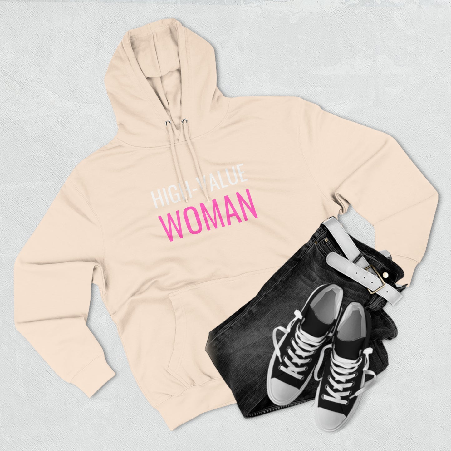 "High Value Woman" Unisex Premium Pullover Hoodie