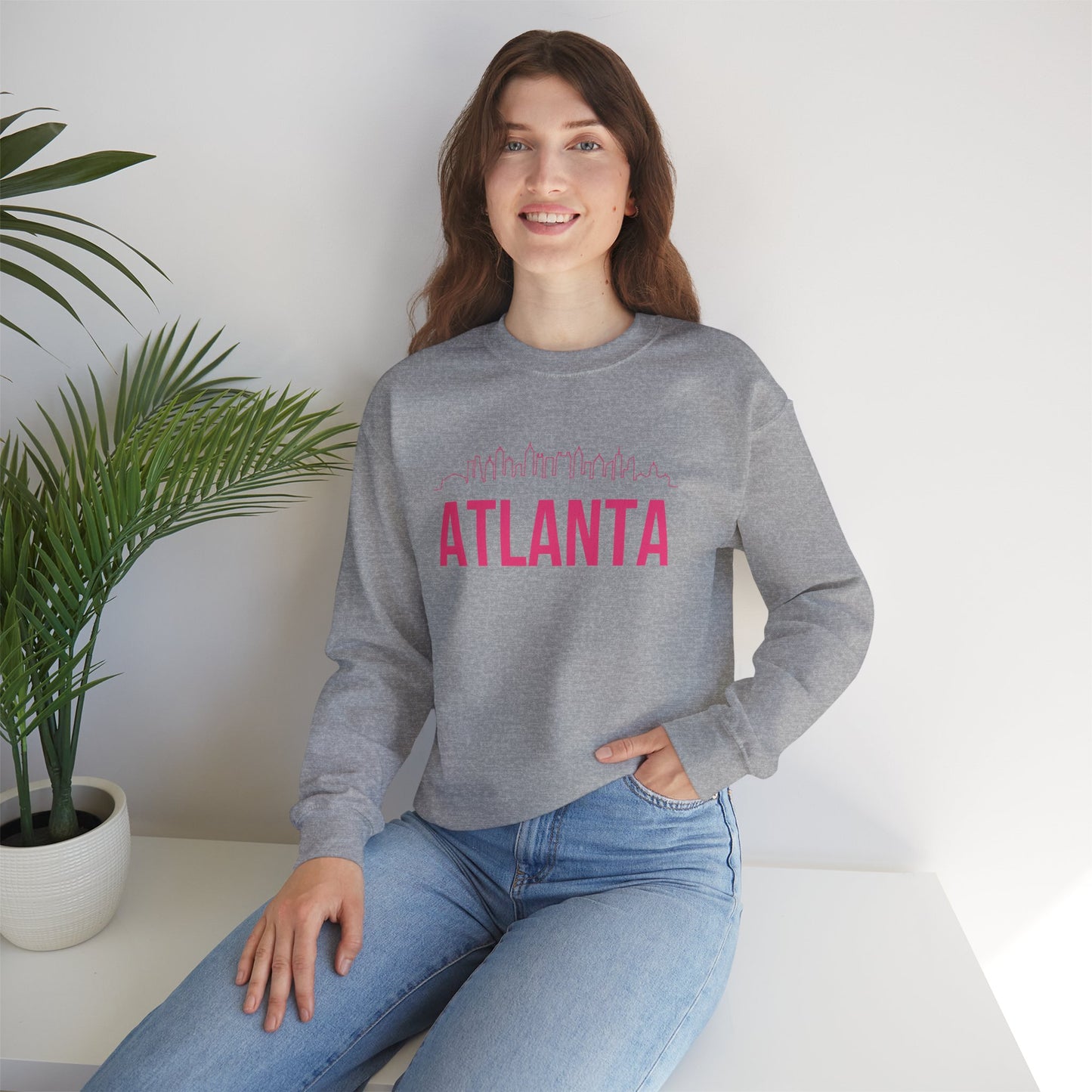 "Atlanta" Skyline Lightweight Crewneck Sweatshirt