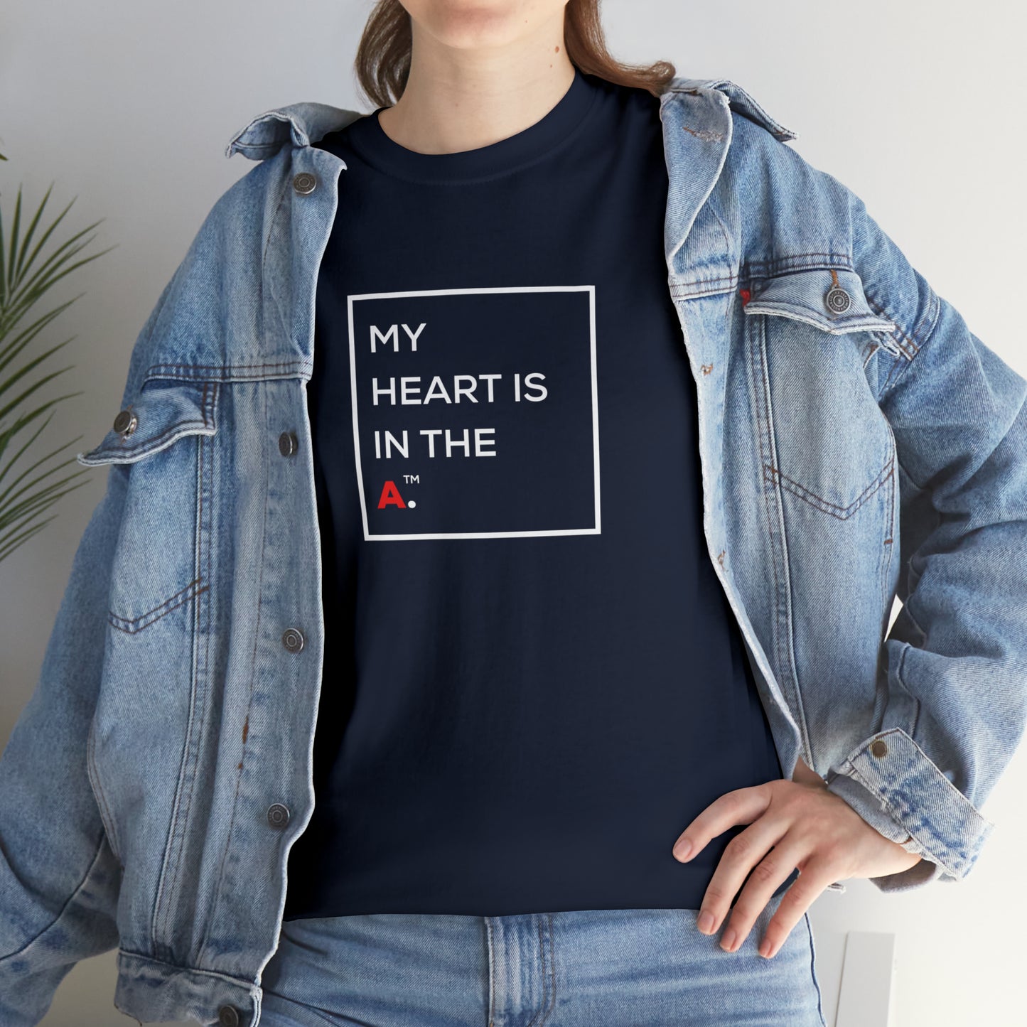 "My Heart is in the A" Square Unisex Heavy Cotton Tee