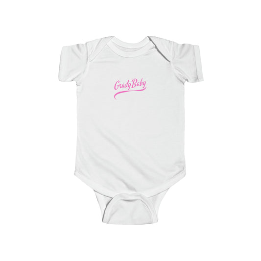 "Grady Baby" Pink Swoop Infant Fine Jersey Bodysuit