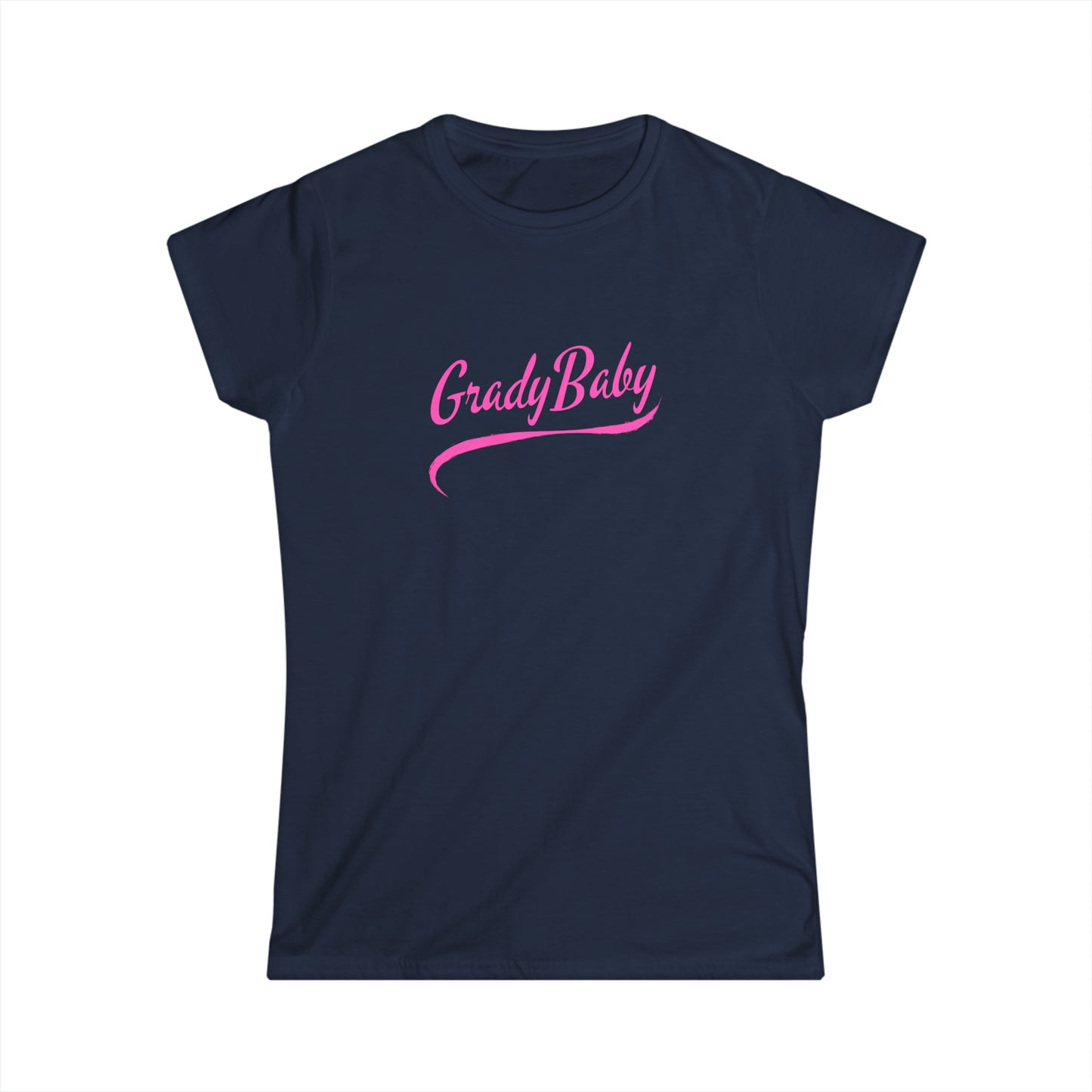 "Grady Baby" Pink Swoop Women's Scoop Neck Short Sleeve Tee