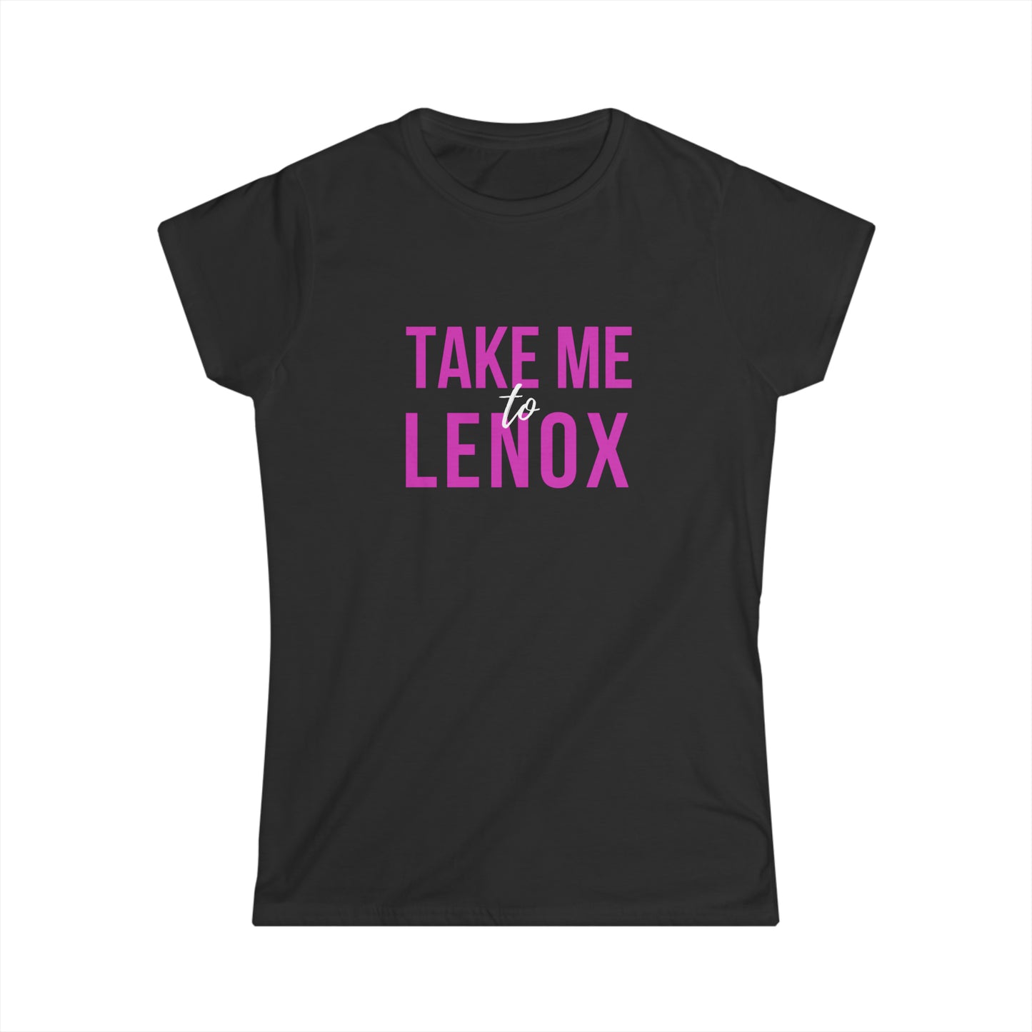 "Take Me To Lenox" Women's Scoop Neck Short Sleeve Tee