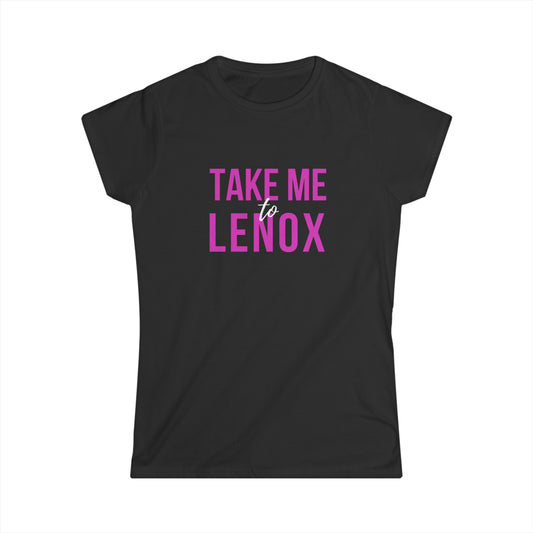 "Take Me To Lenox" Women's Scoop Neck Short Sleeve Tee