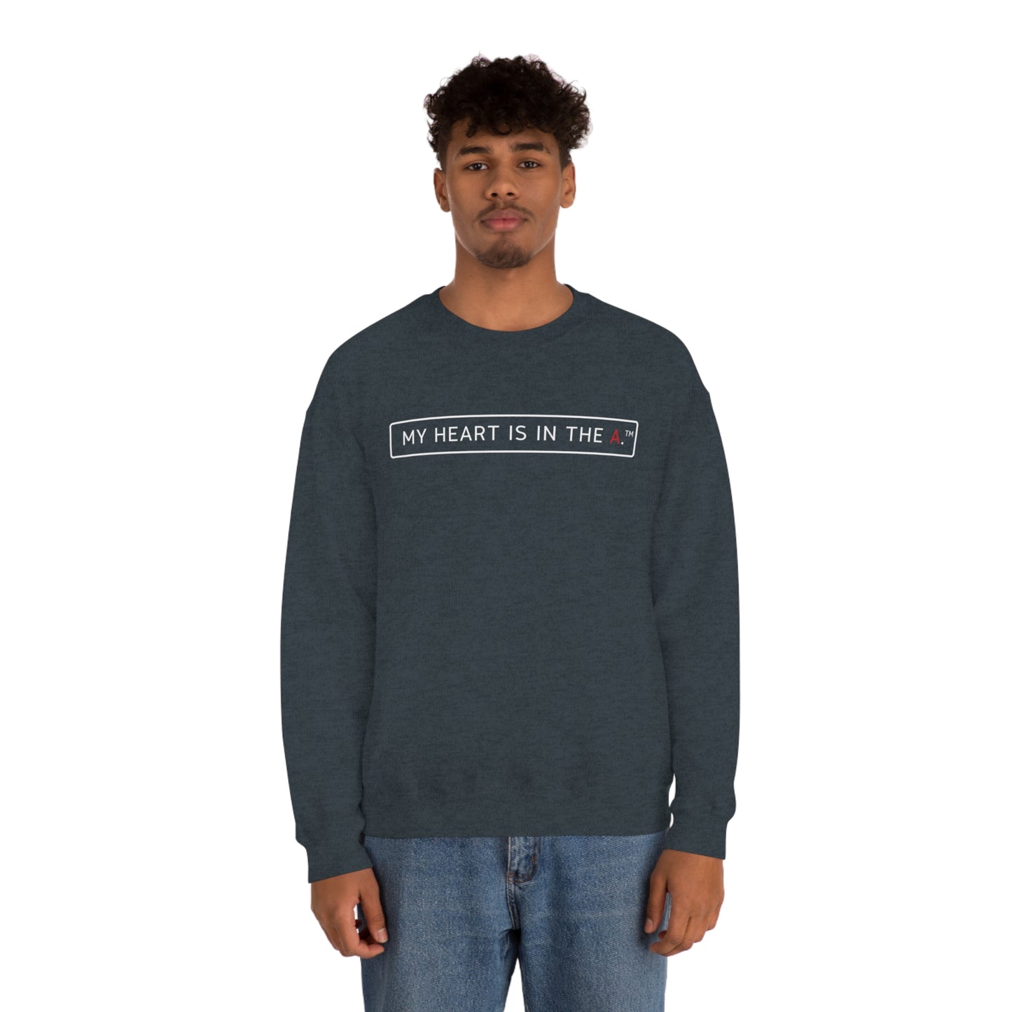 "My Heart is in the A" Basic Crewneck Sweatshirt