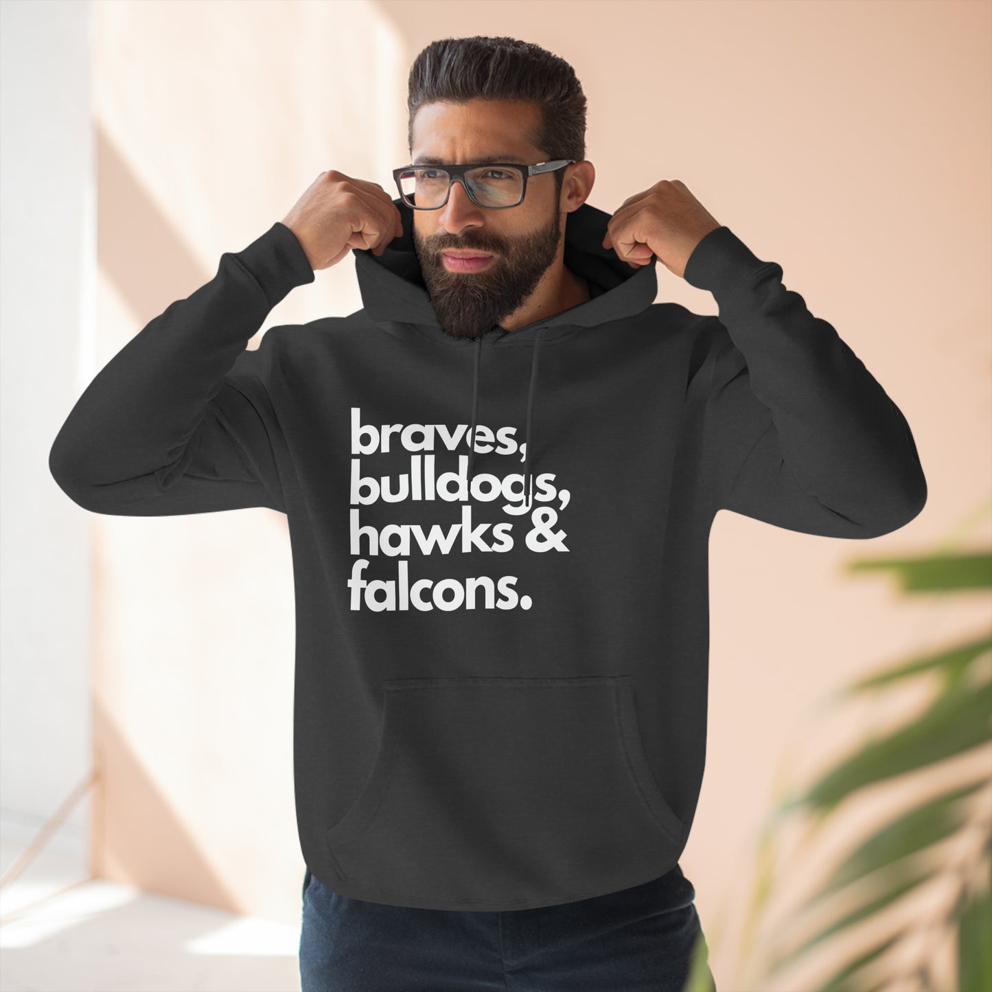 "Braves, Bulldogs, Hawks & Falcons" Unisex Premium Pullover Hoodie