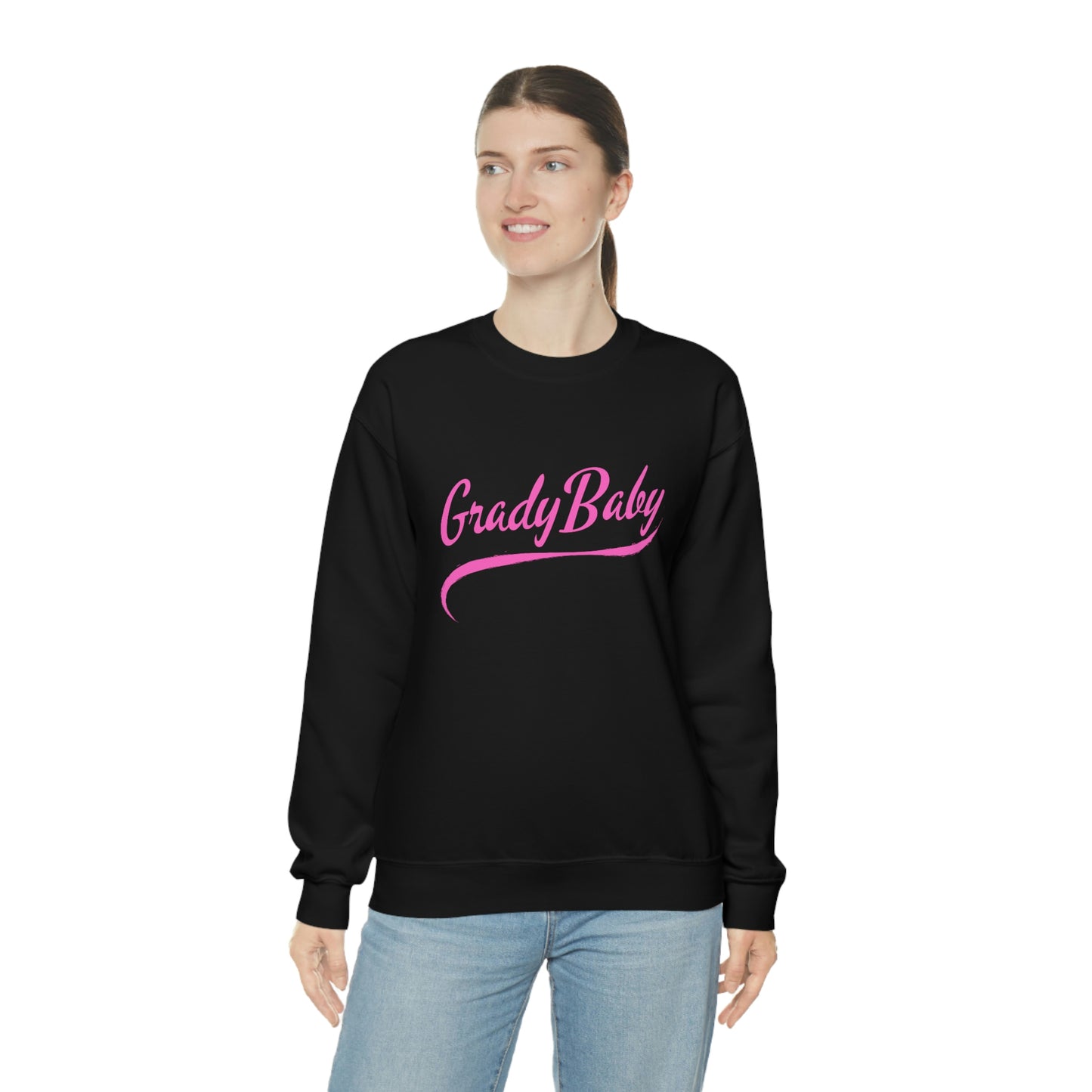 "Grady Baby" Pink Swoop Lightweight Crewneck Sweatshirt