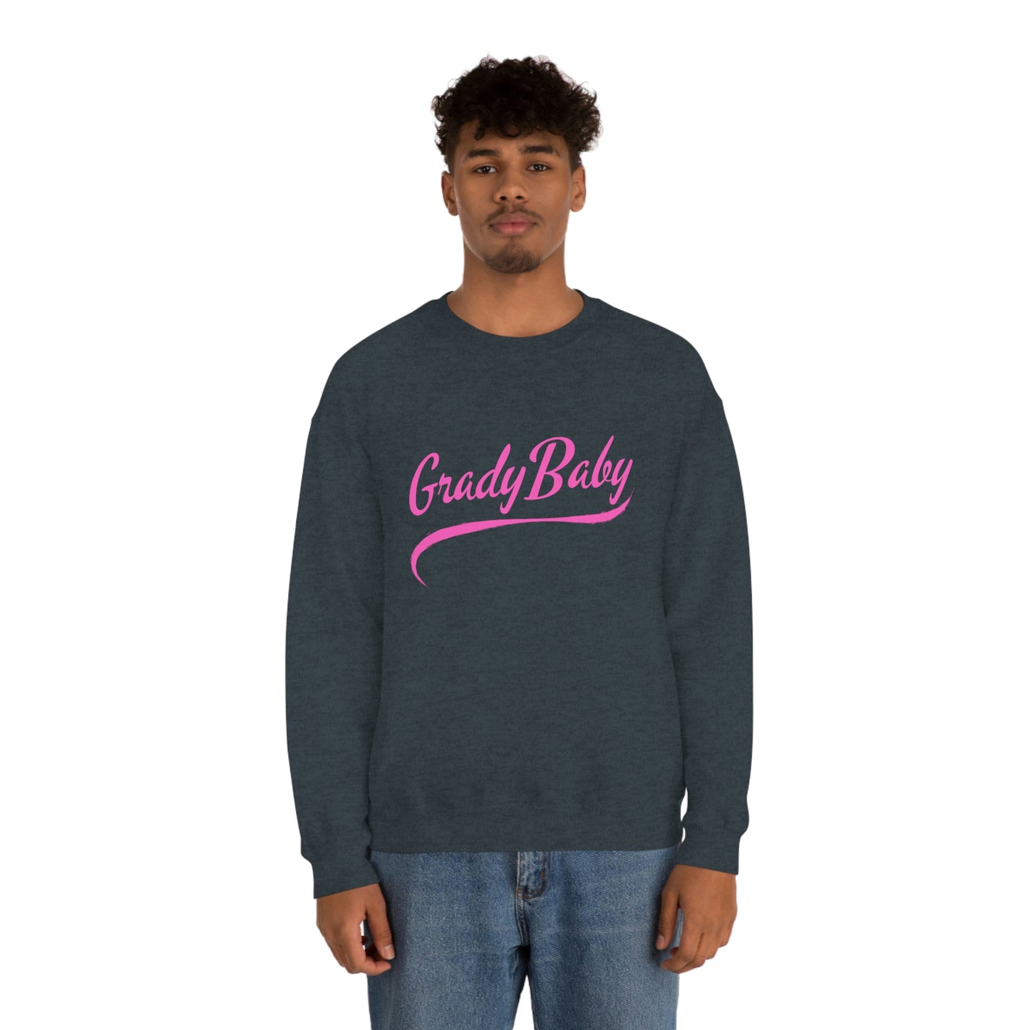 "Grady Baby" Pink Swoop Lightweight Crewneck Sweatshirt