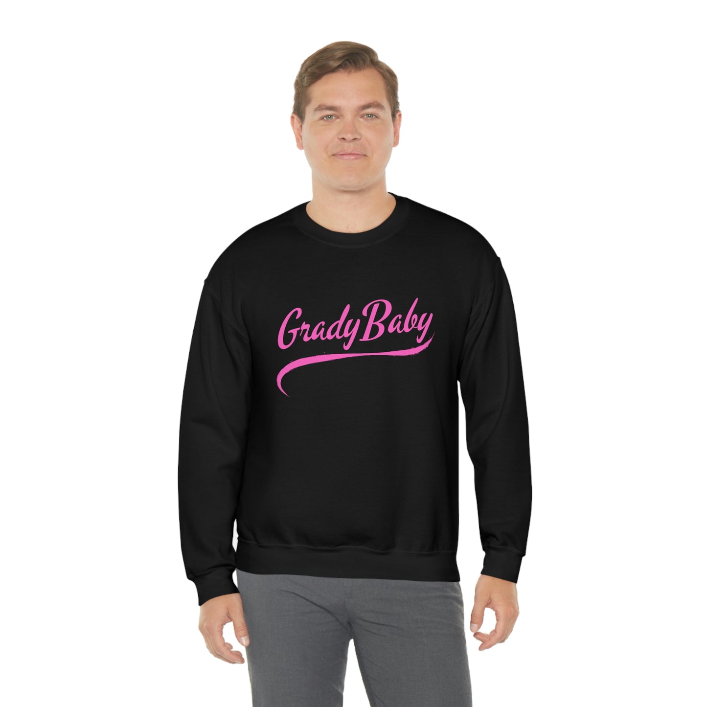 "Grady Baby" Pink Swoop Lightweight Crewneck Sweatshirt