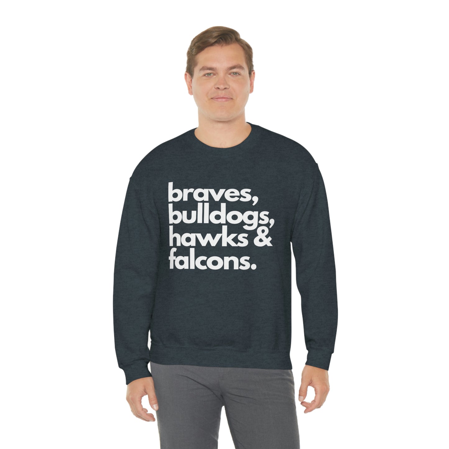 "Braves, Bulldogs, Hawks & Falcons" Crewneck Sweatshirt