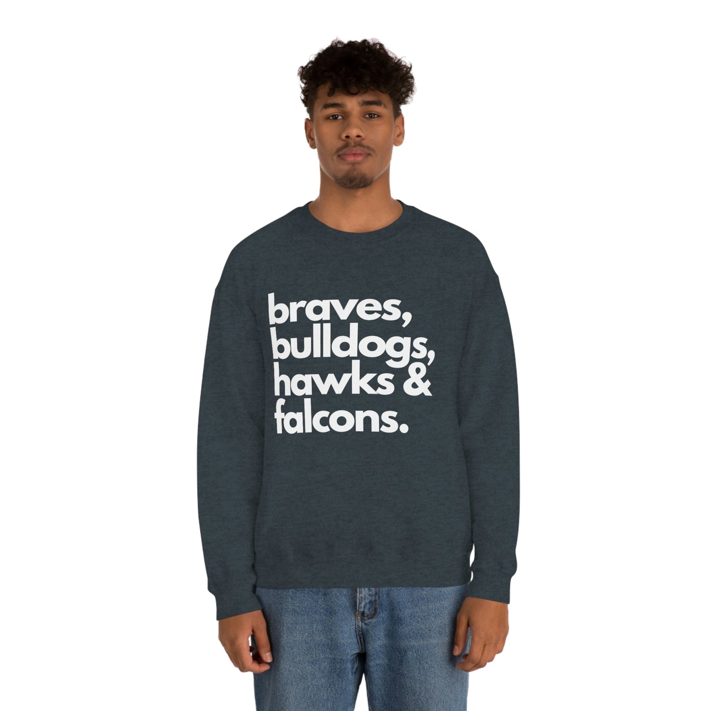 "Braves, Bulldogs, Hawks & Falcons" Crewneck Sweatshirt