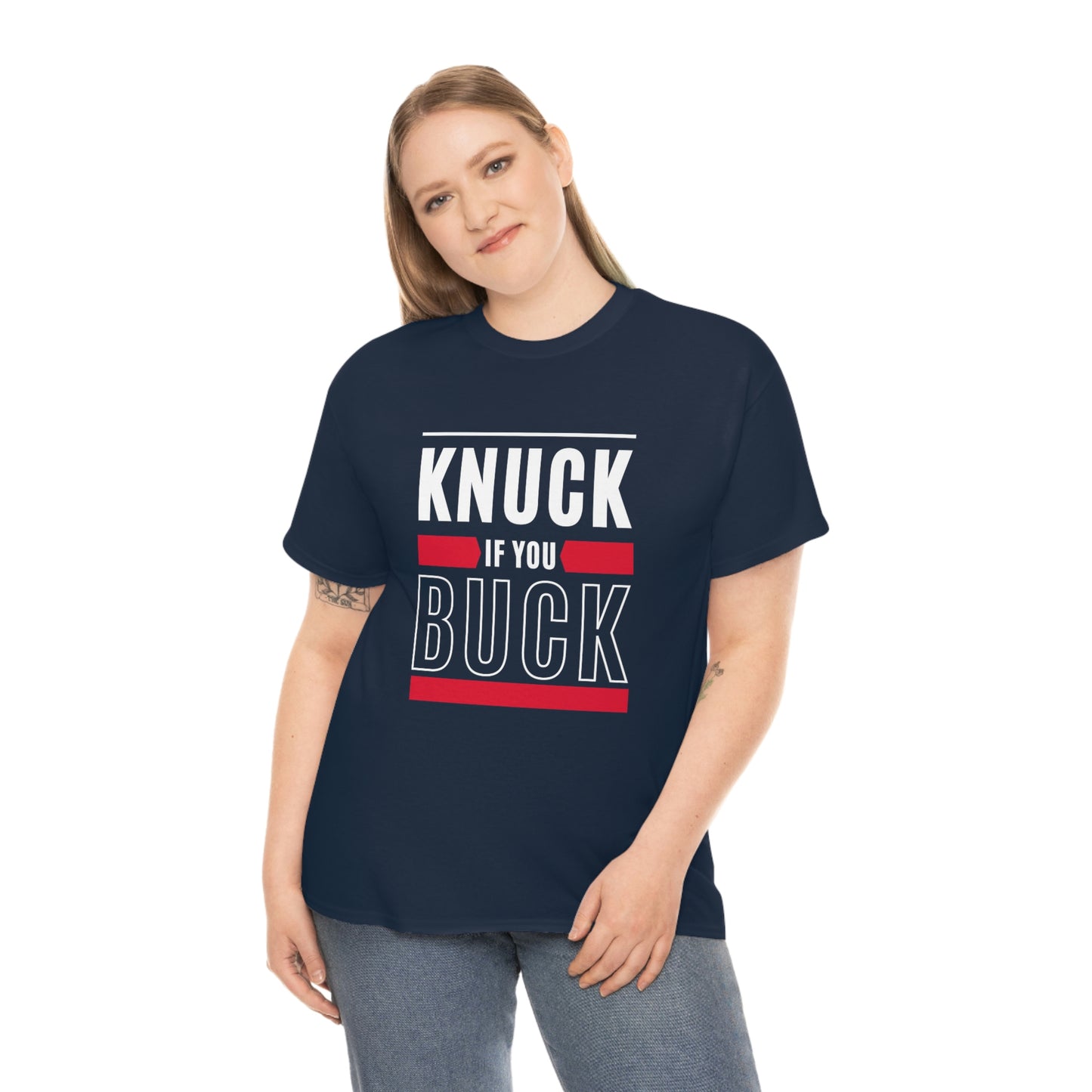 "Knuck if You Buck" Unisex Heavy Cotton Tee