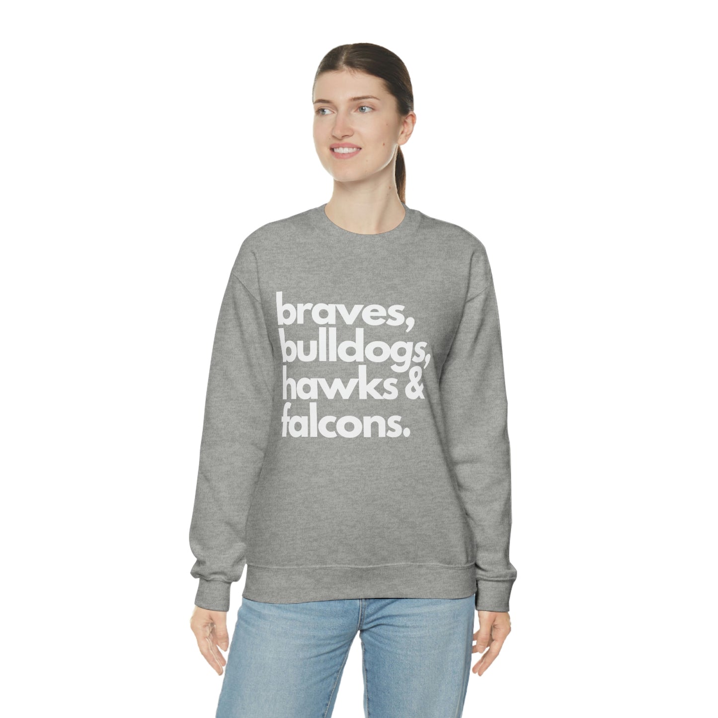 "Braves, Bulldogs, Hawks & Falcons" Crewneck Sweatshirt