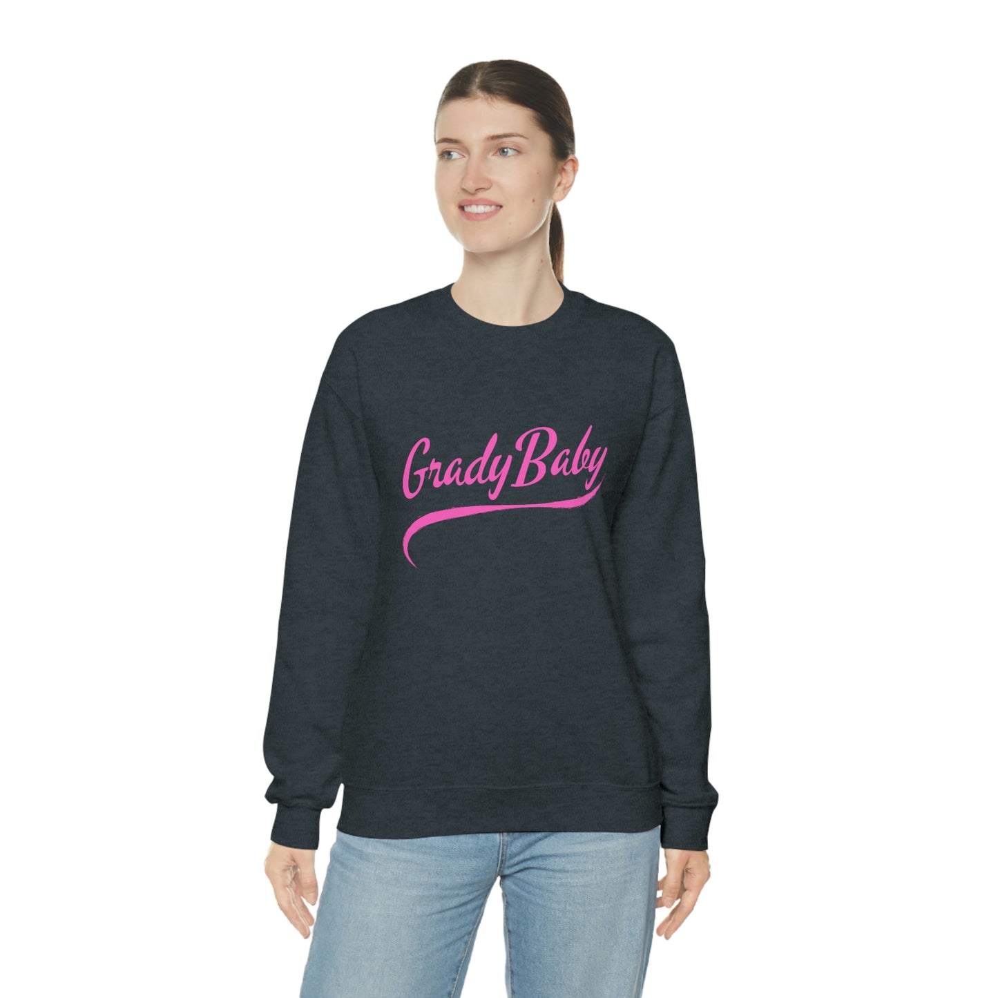 "Grady Baby" Pink Swoop Lightweight Crewneck Sweatshirt