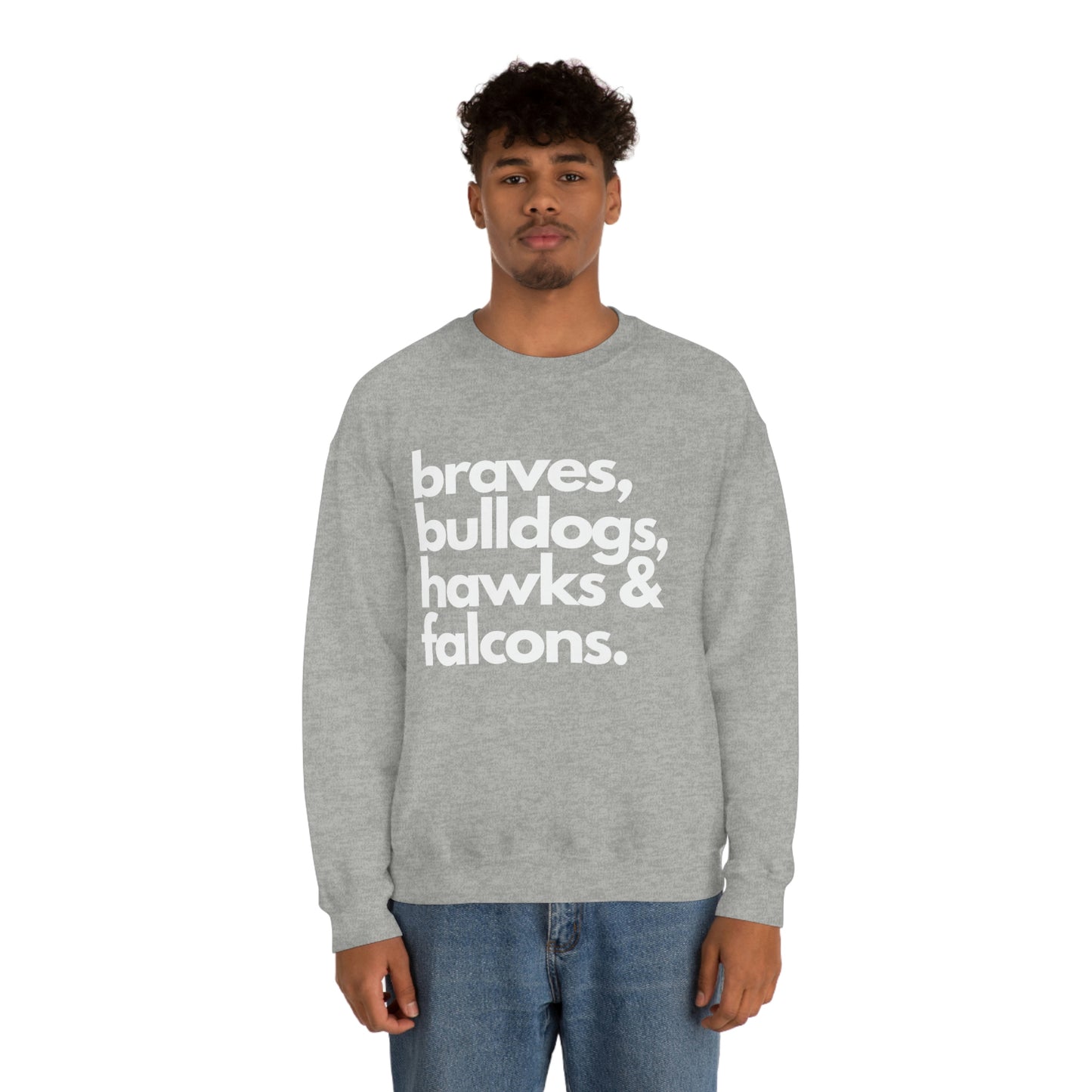 "Braves, Bulldogs, Hawks & Falcons" Crewneck Sweatshirt