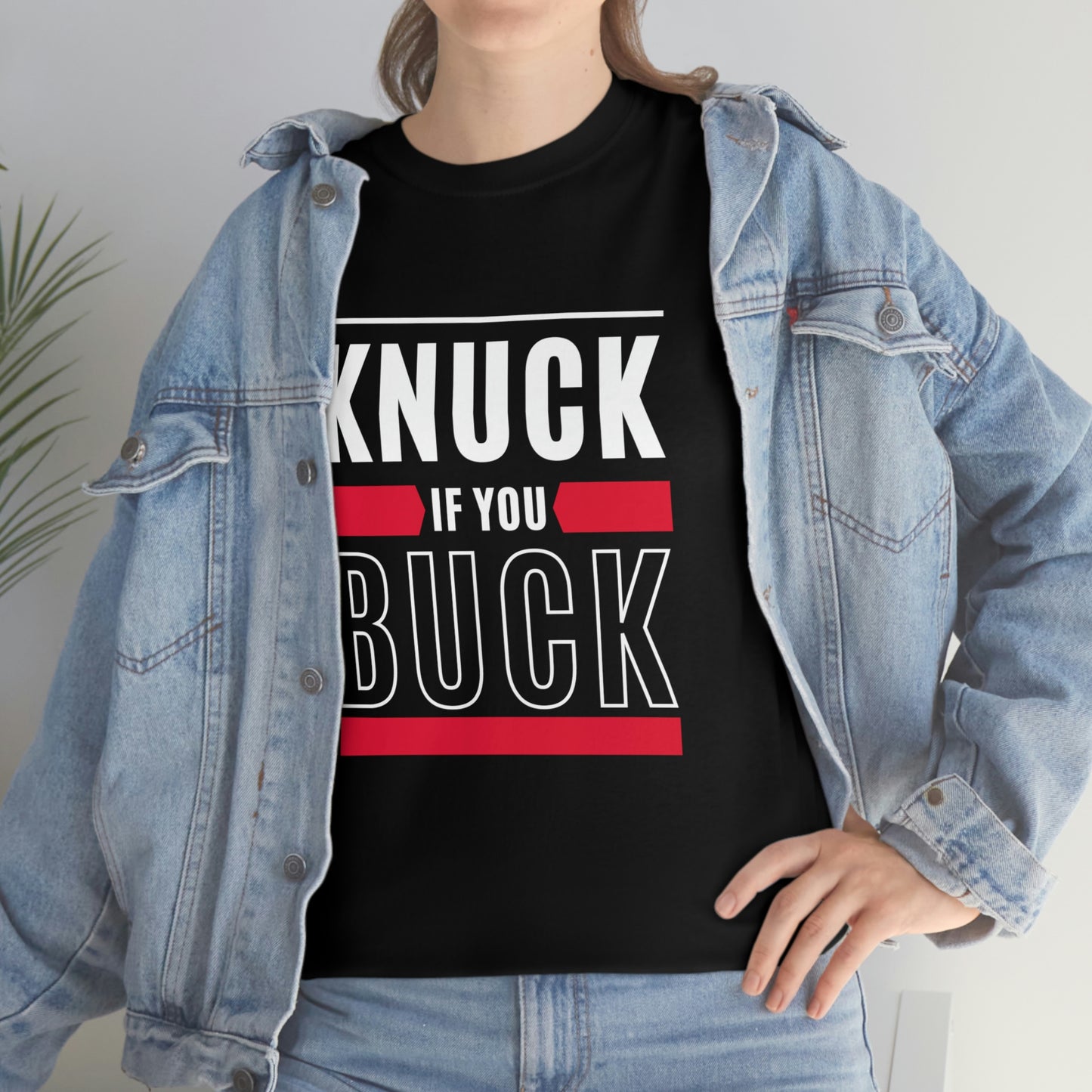 "Knuck if You Buck" Unisex Heavy Cotton Tee