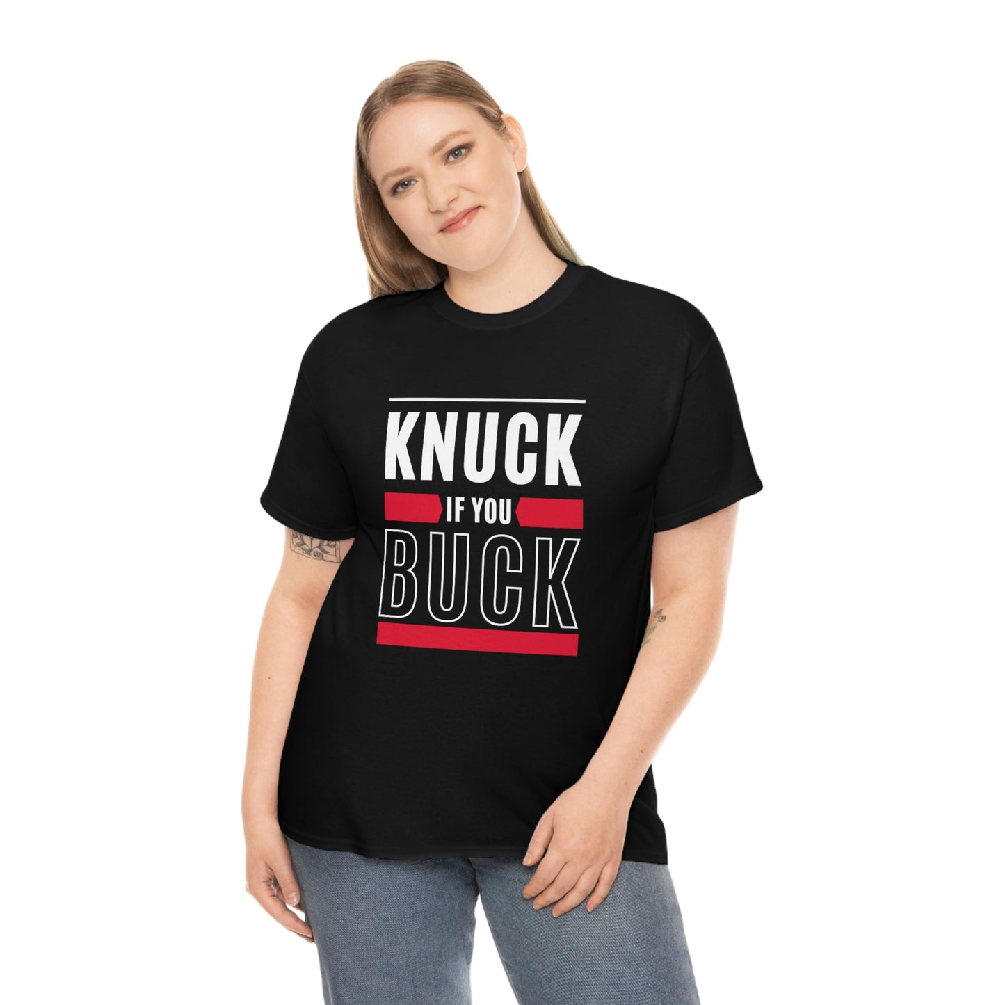 "Knuck if You Buck" Unisex Heavy Cotton Tee