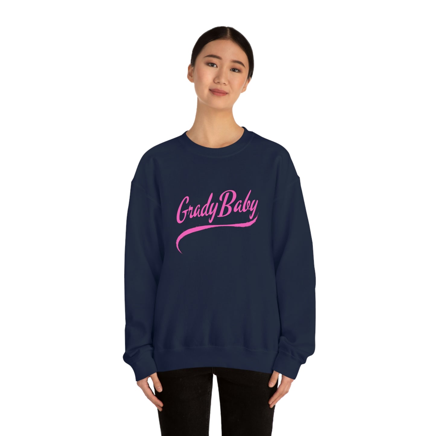 "Grady Baby" Pink Swoop Lightweight Crewneck Sweatshirt