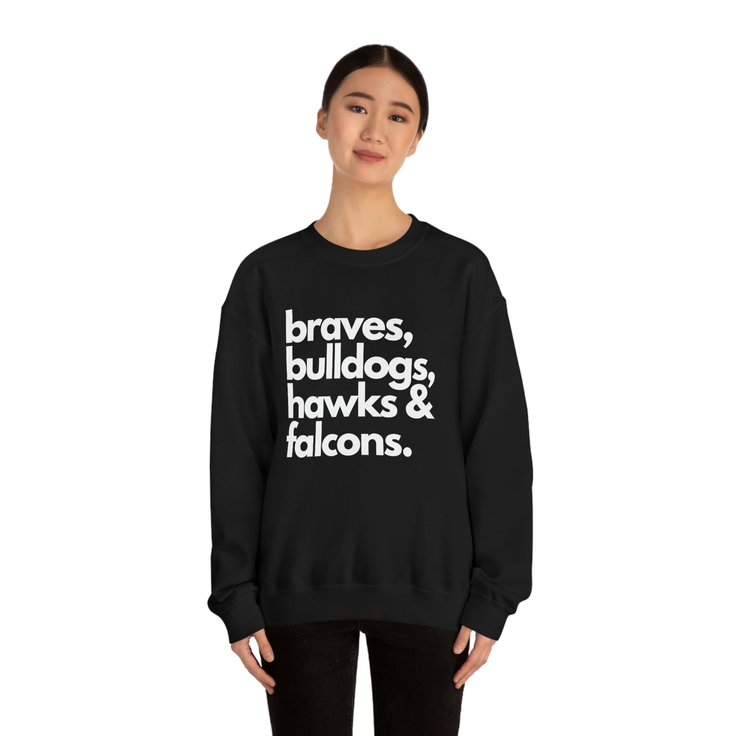 "Braves, Bulldogs, Hawks & Falcons" Crewneck Sweatshirt