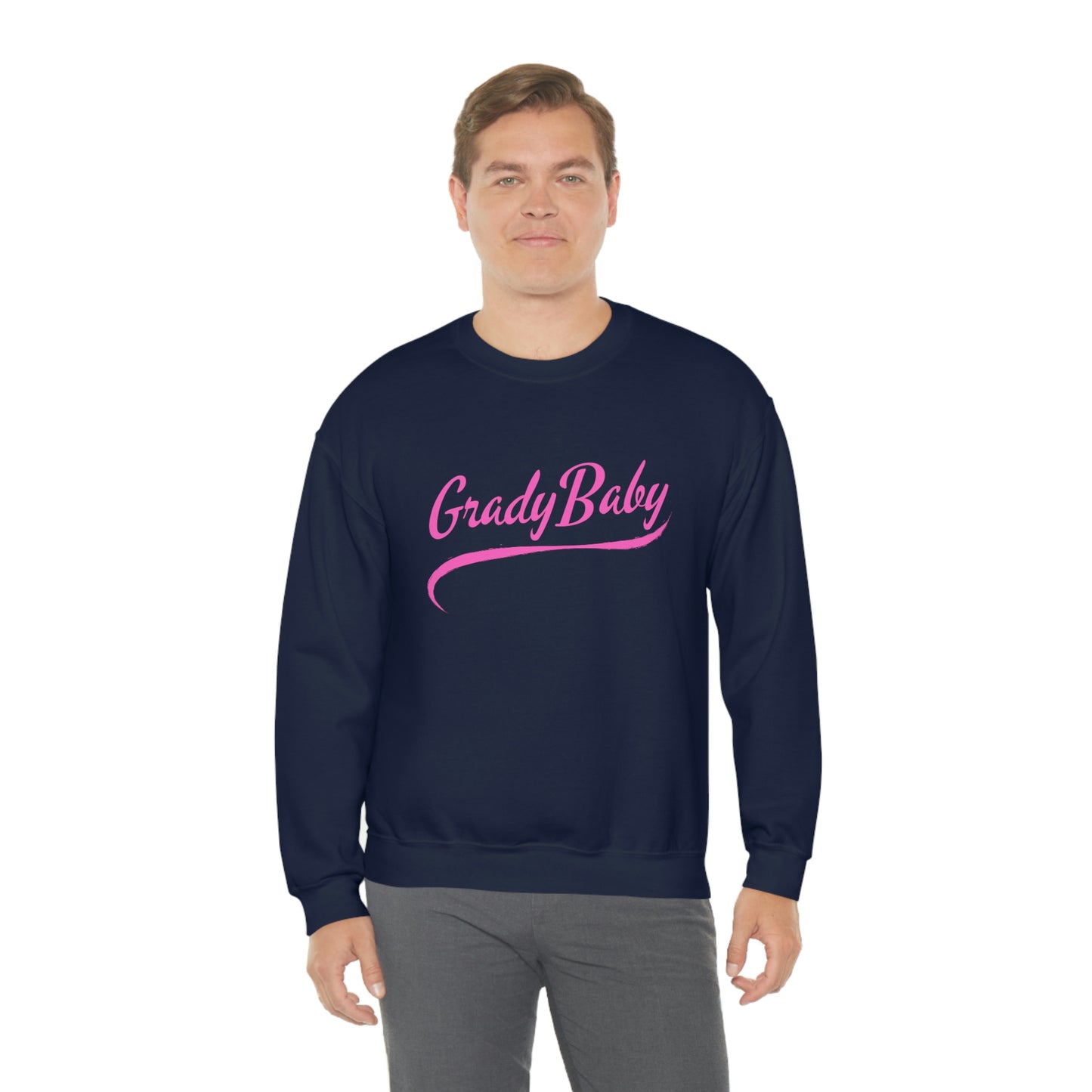 "Grady Baby" Pink Swoop Lightweight Crewneck Sweatshirt