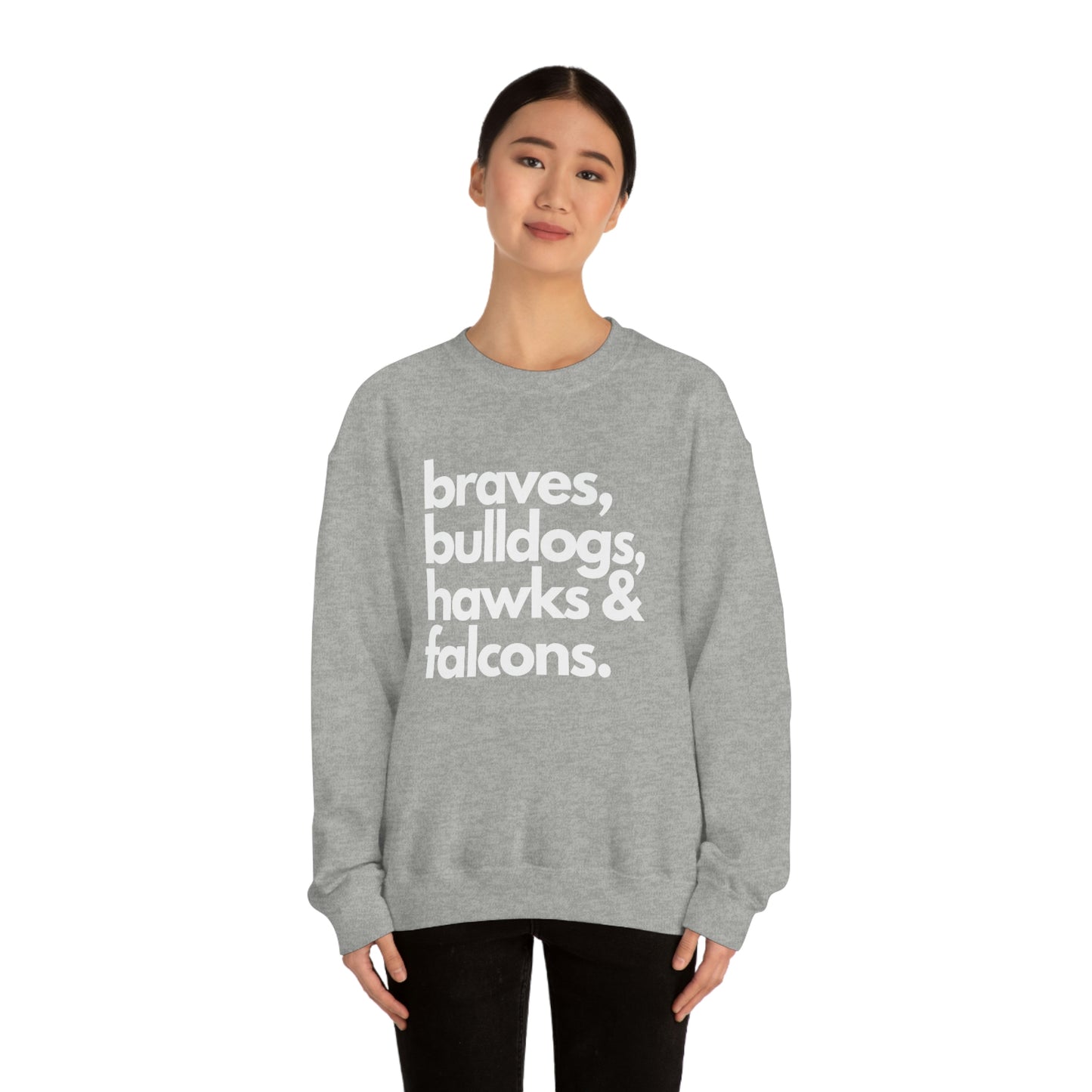 "Braves, Bulldogs, Hawks & Falcons" Crewneck Sweatshirt