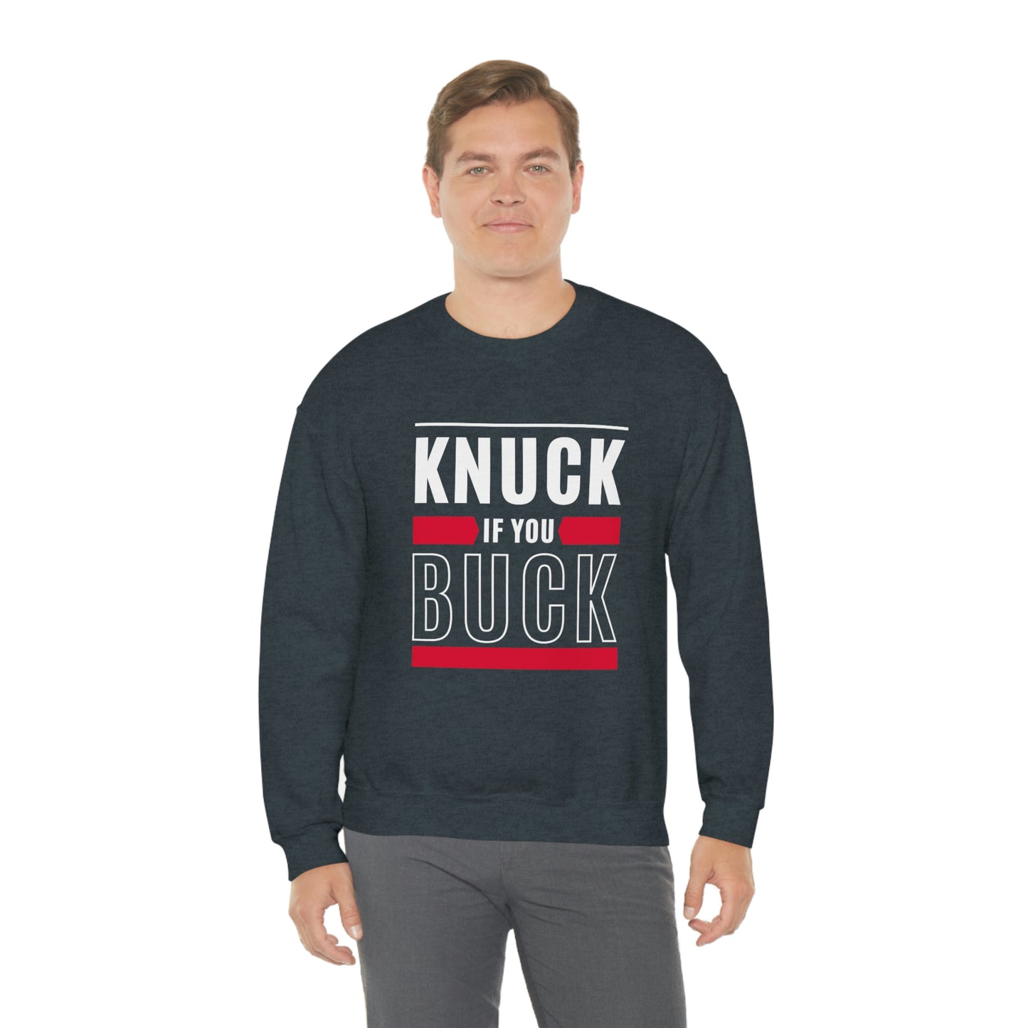 "Knuck If You Buck" Lightweight Crewneck Sweatshirt