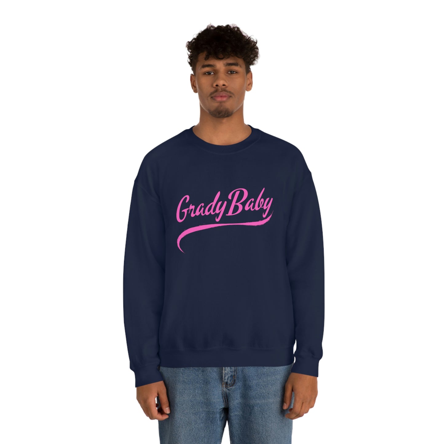 "Grady Baby" Pink Swoop Lightweight Crewneck Sweatshirt