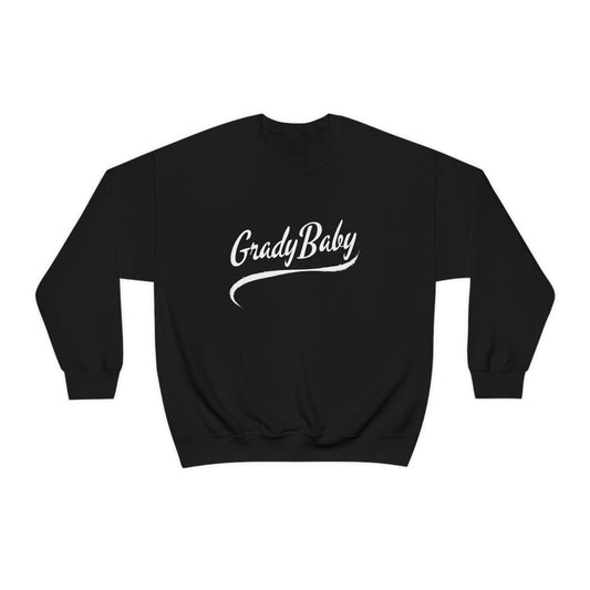 "Grady Baby" White Swoop Lightweight Crewneck Sweatshirt