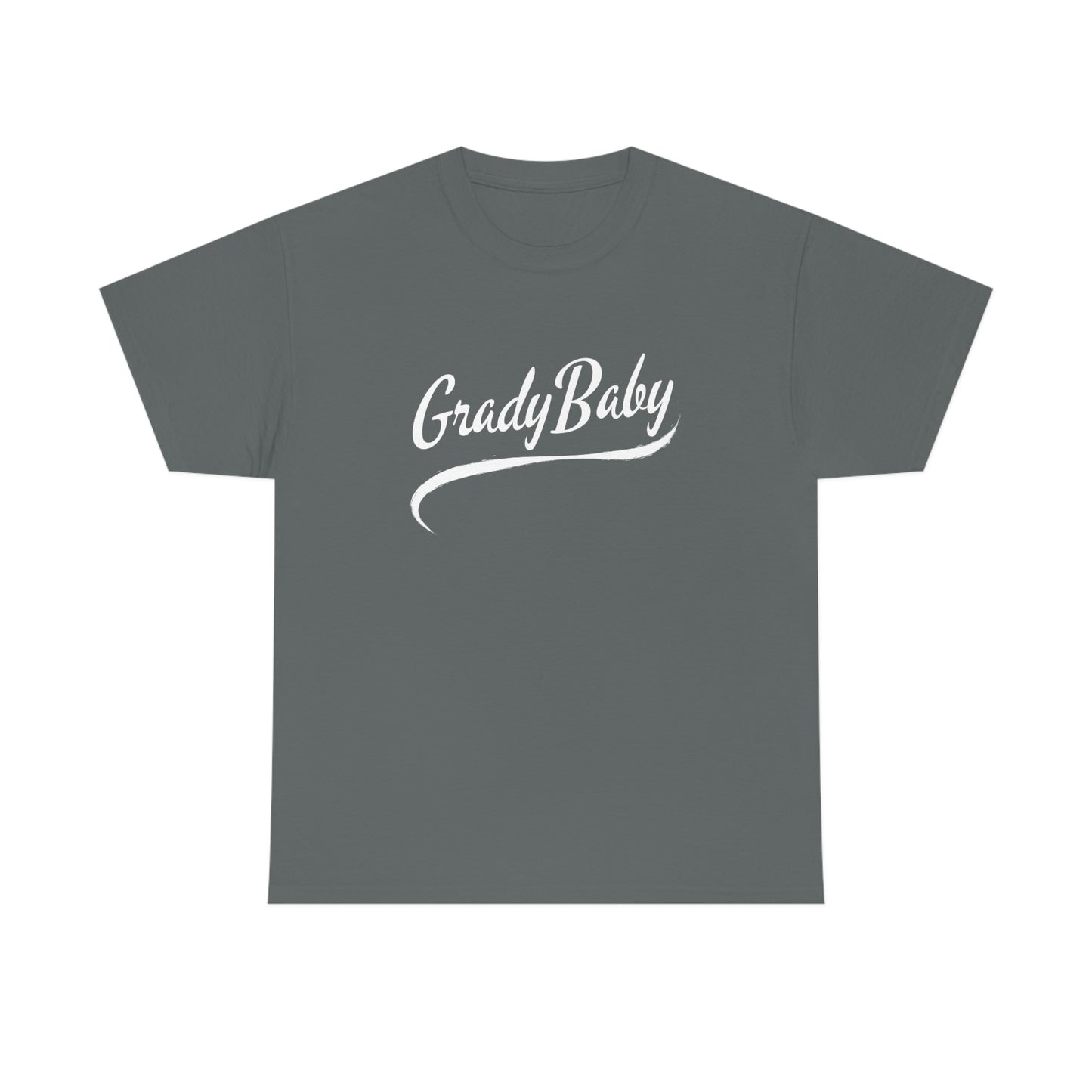 "Grady Baby" White Swoop Unisex Heavy Cotton Tee