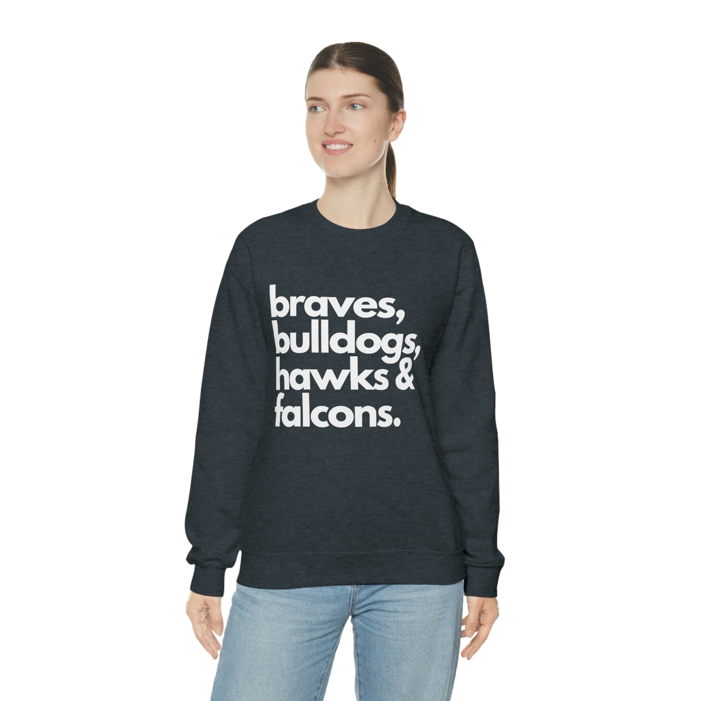 "Braves, Bulldogs, Hawks & Falcons" Crewneck Sweatshirt