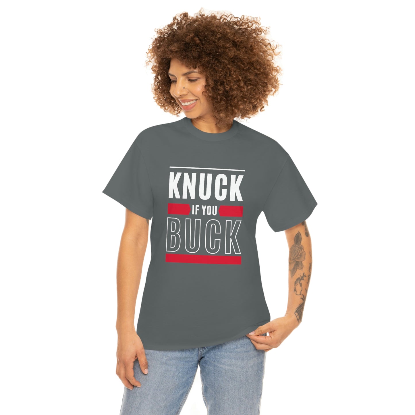 "Knuck if You Buck" Unisex Heavy Cotton Tee