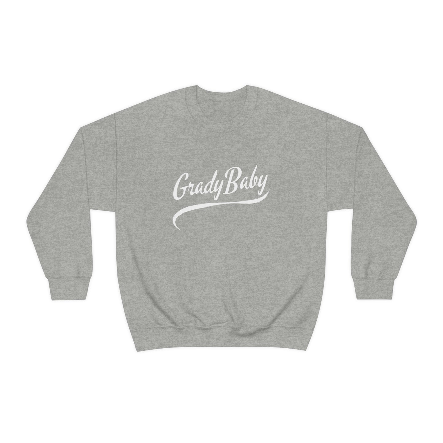 "Grady Baby" White Swoop Lightweight Crewneck Sweatshirt