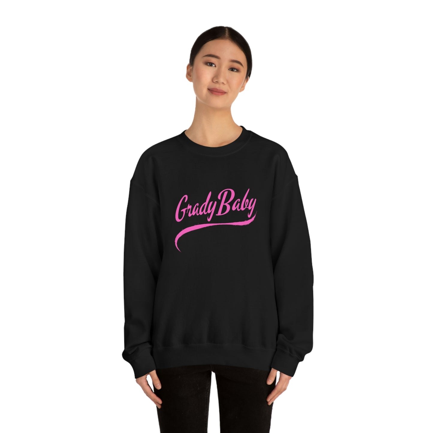 "Grady Baby" Pink Swoop Lightweight Crewneck Sweatshirt